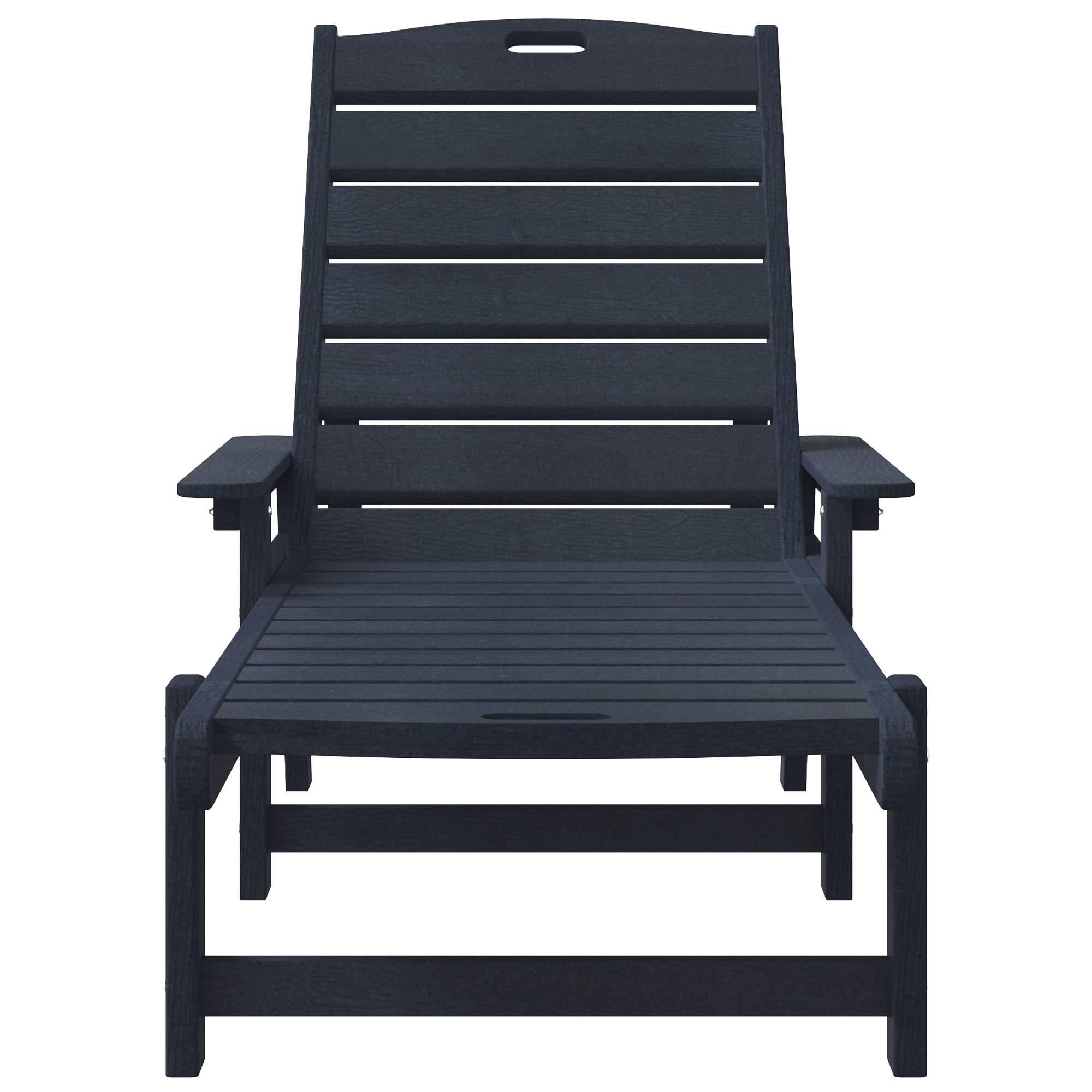vidaXL Sonnenliege Marineblau 53x162x98.5 cm HDPE
