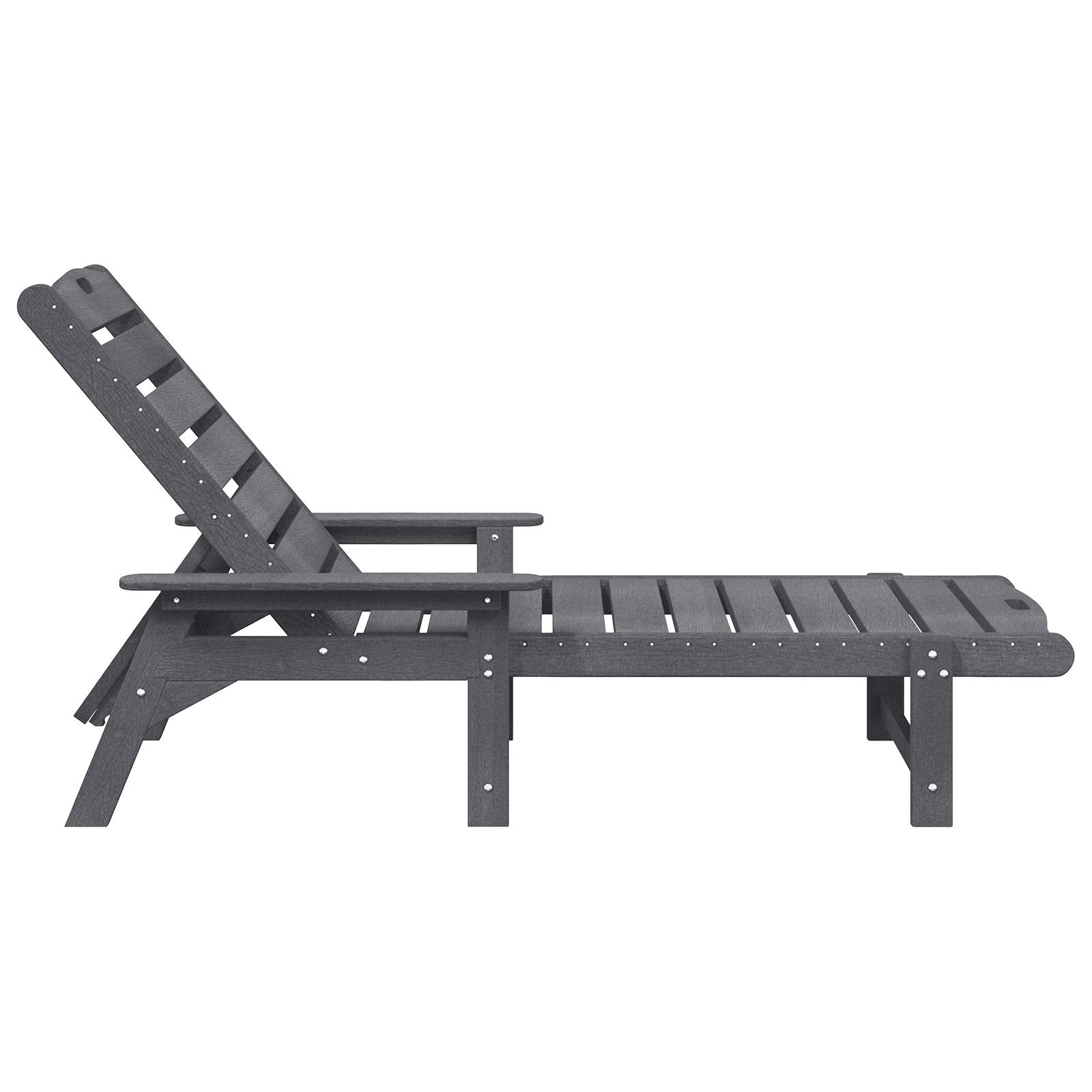vidaXL Sonnenliegen 2 Stk Hellgrau 162x53x98.5 cm HDPE