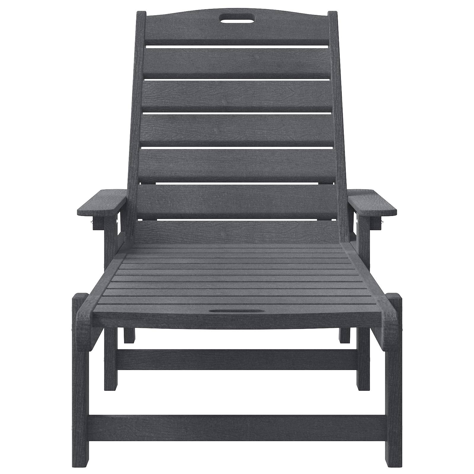 vidaXL Sonnenliege Hellgrau 53x162x98.5 cm HDPE