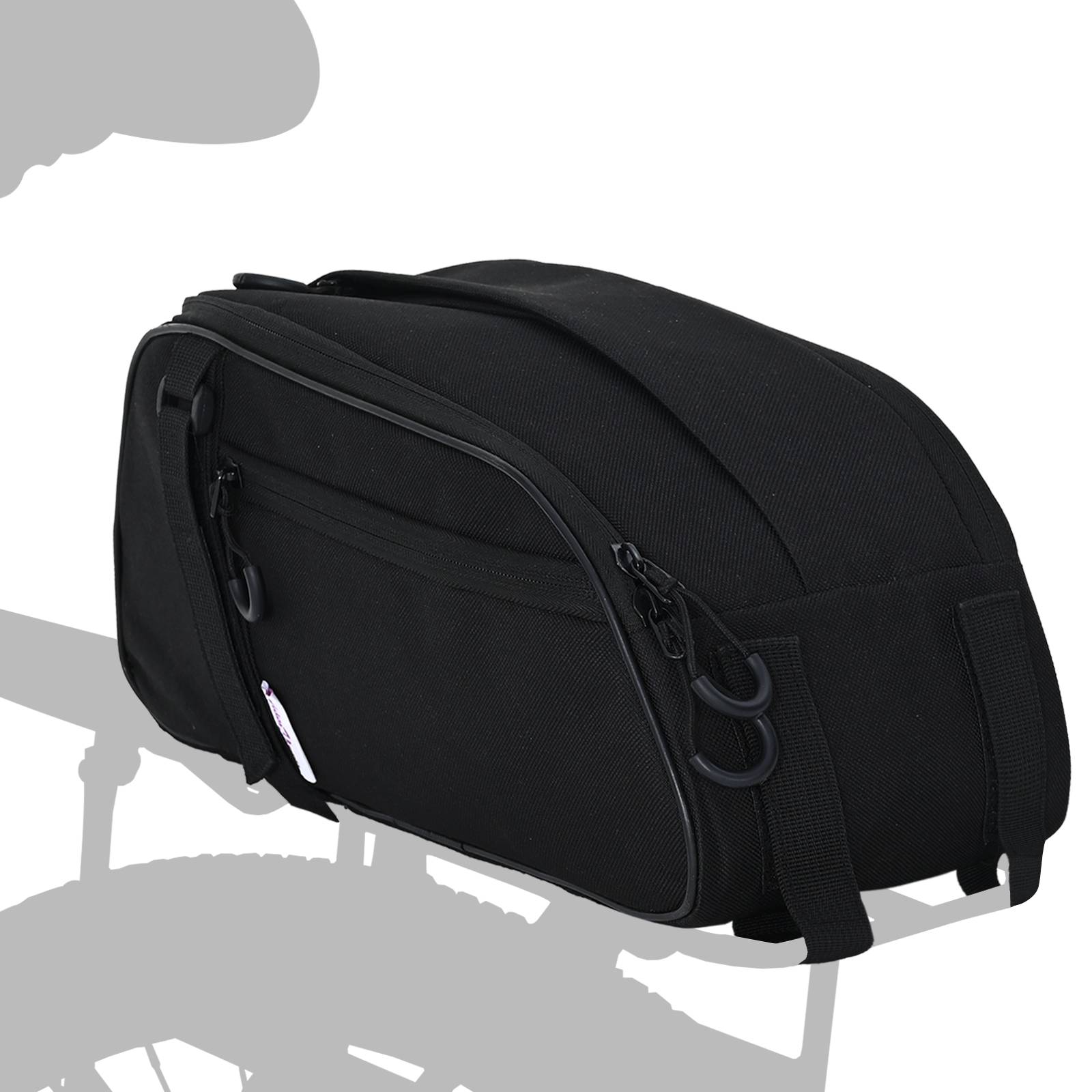 vidaXL Fahrradtasche für Pannierträger 8 L Schwarz 38x16x16 cm