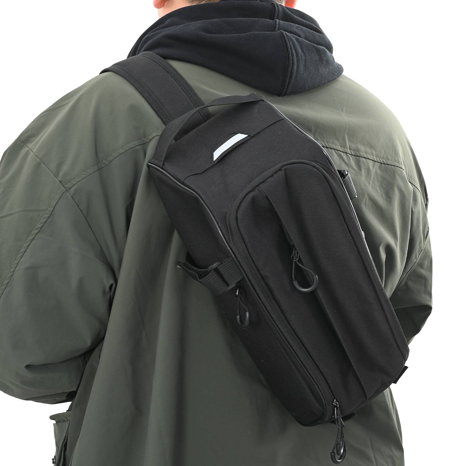 vidaXL Fahrradtasche für Pannierträger 8 L Schwarz 38x16x16 cm