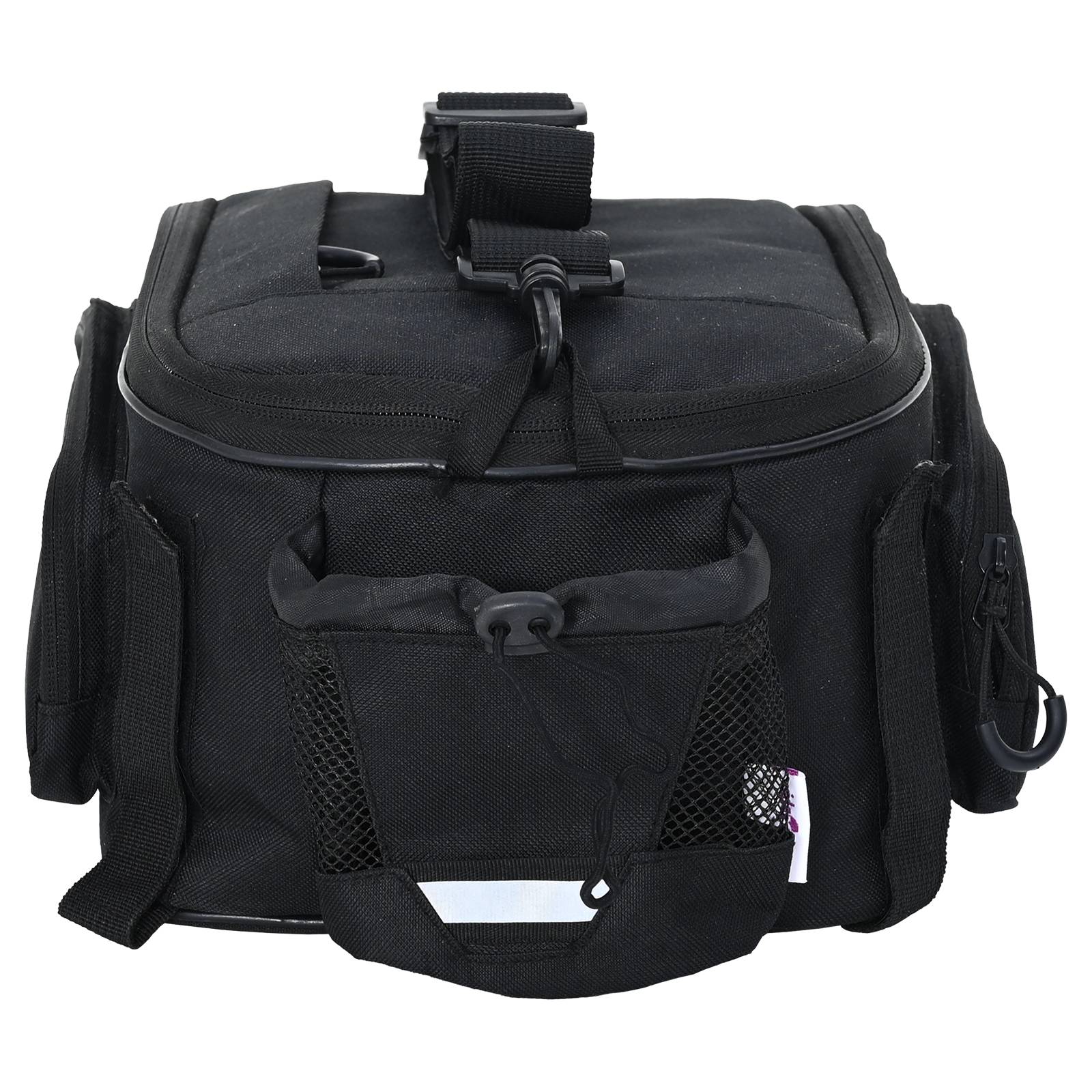 vidaXL Fahrradtasche für Gepäckträger 12 L Schwarz 38x21x16 cm