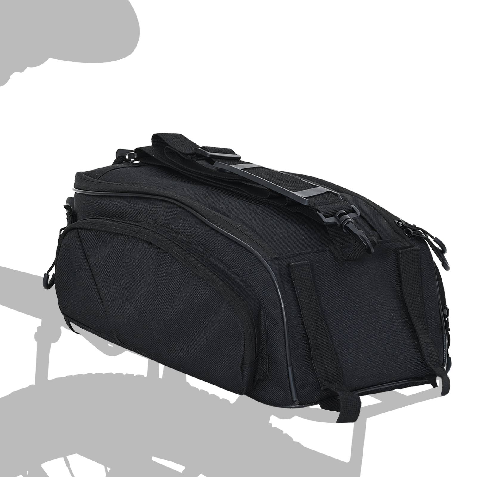 vidaXL Fahrradtasche für Gepäckträger 12 L Schwarz 38x21x16 cm