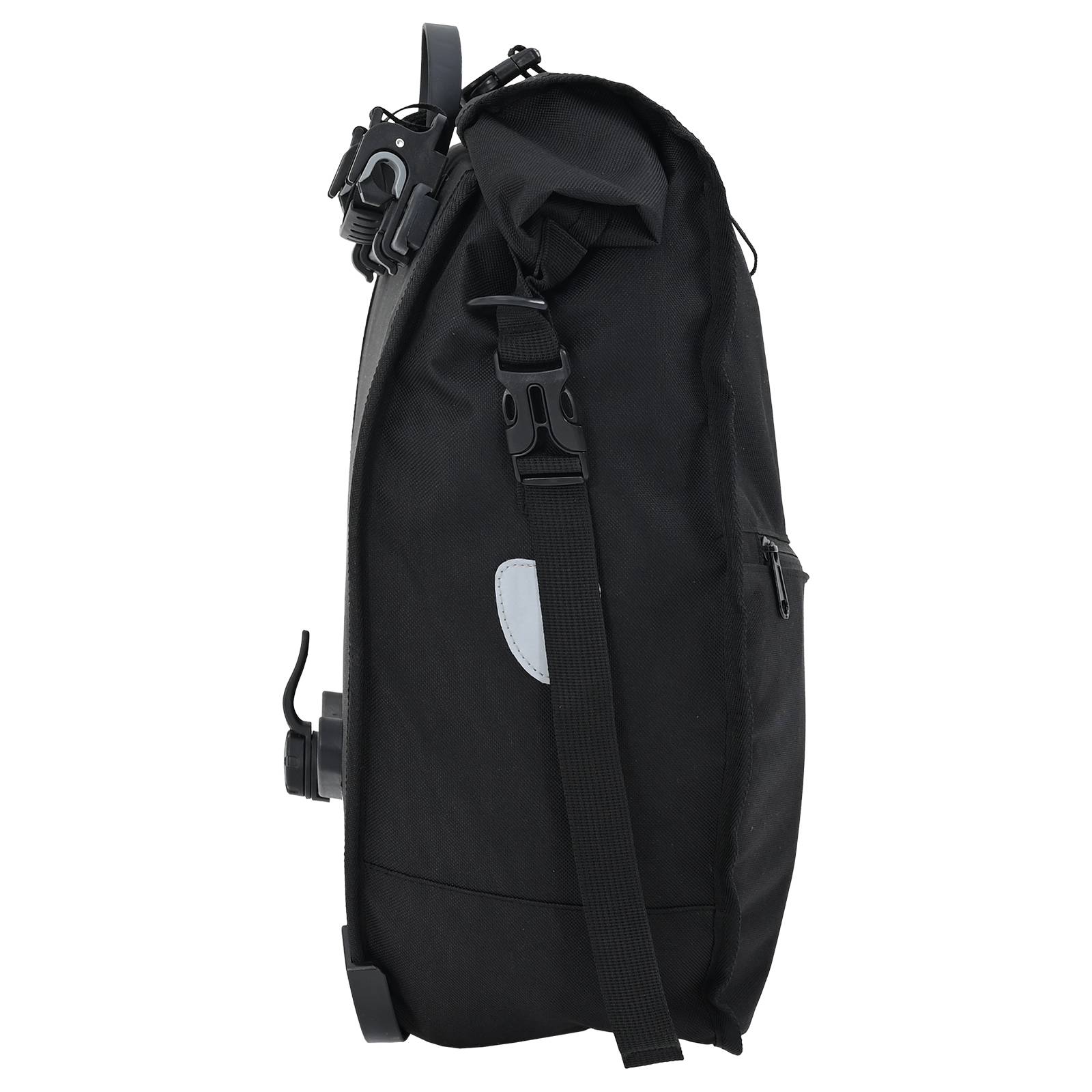 vidaXL Fahrradtasche für Pannier Rack 25 L Schwarz 32.5x17x57 cm
