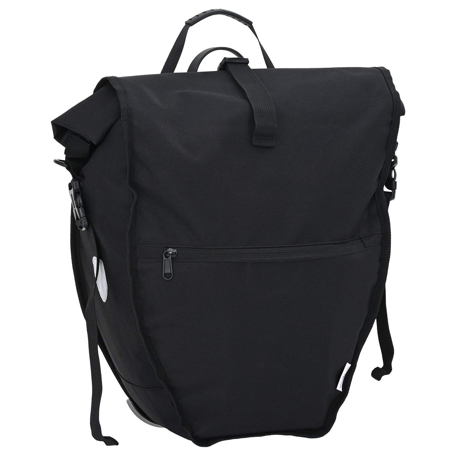 vidaXL Fahrradtasche für Pannier Rack 25 L Schwarz 32.5x17x57 cm