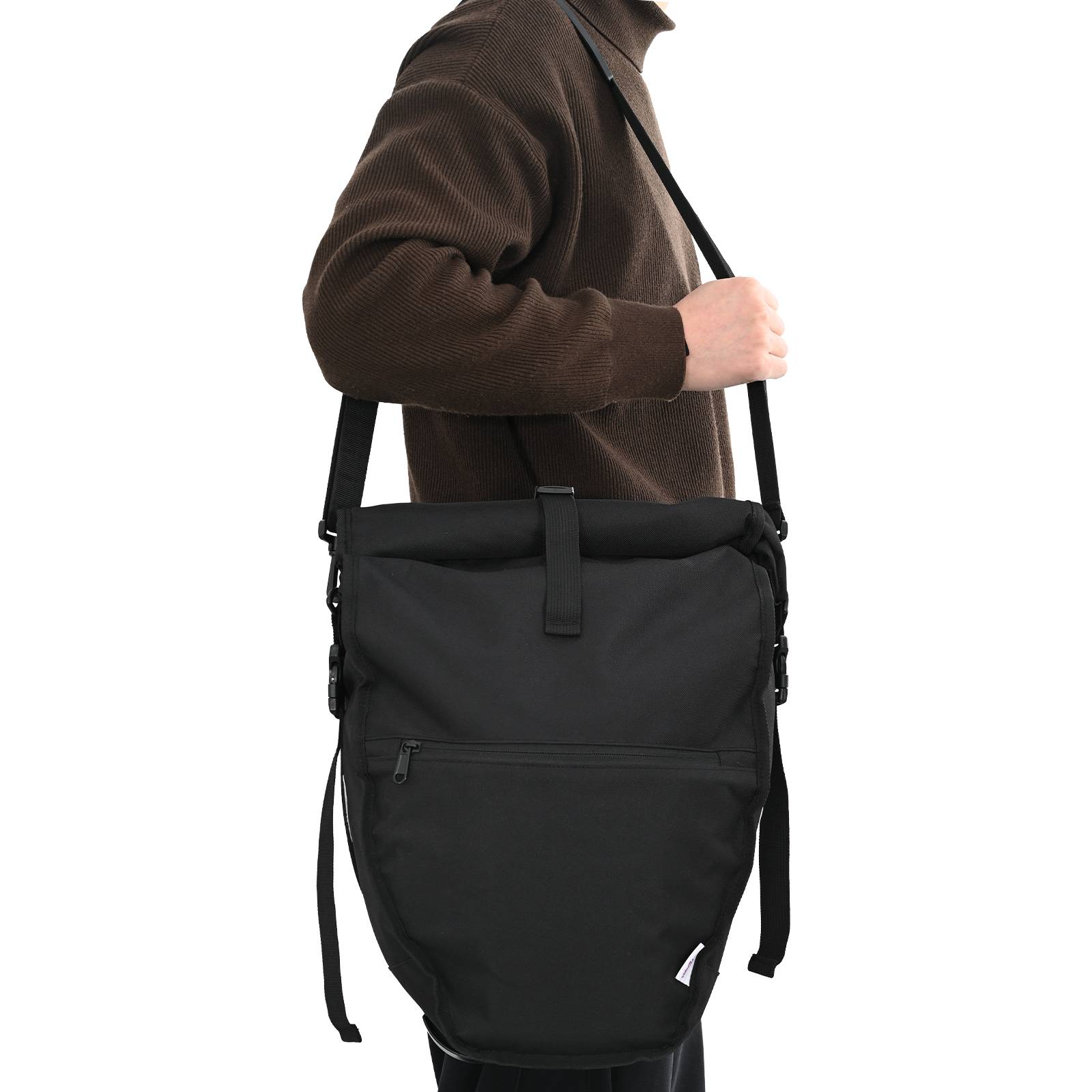 vidaXL Fahrradtasche für Pannier Rack 25 L Schwarz 32.5x17x57 cm