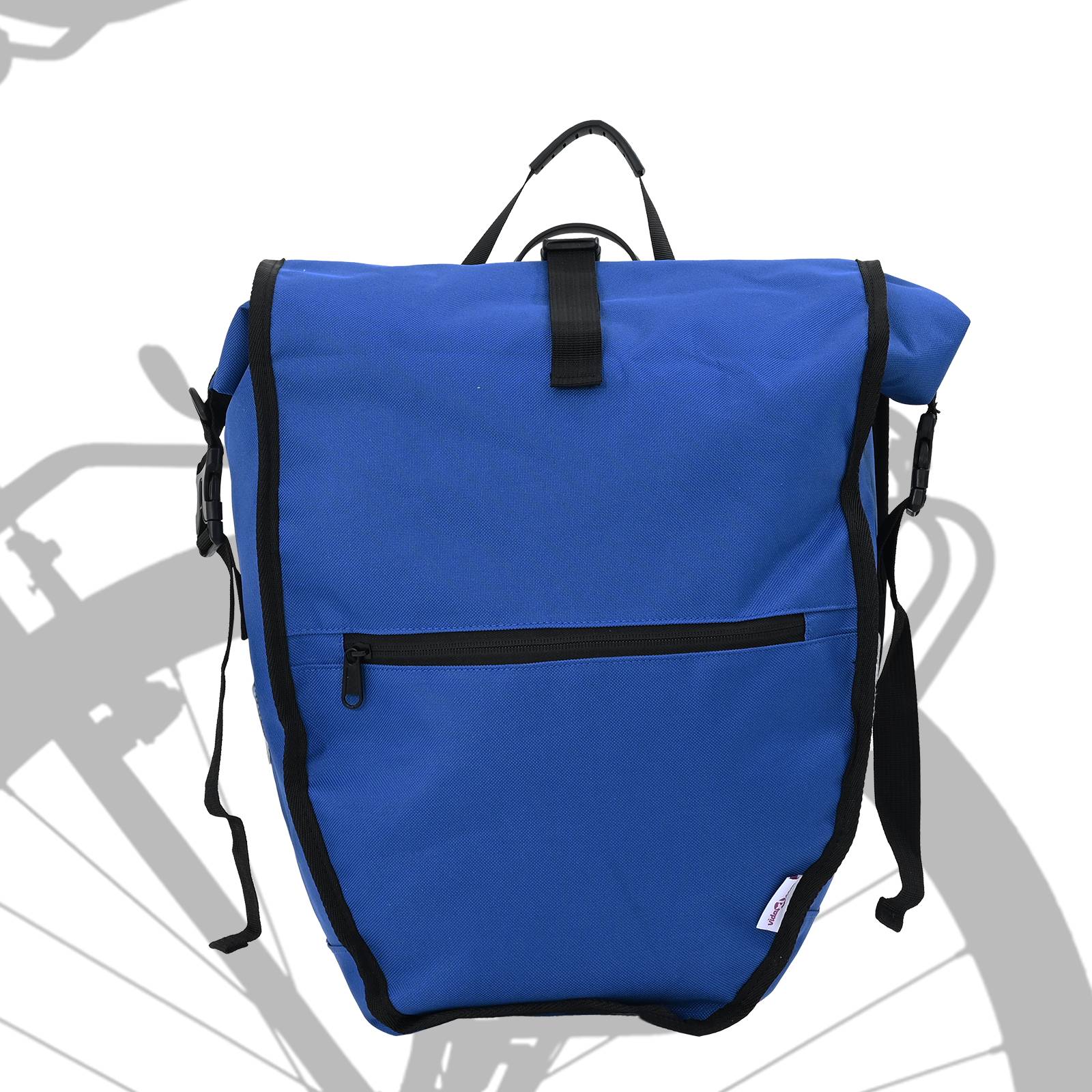 vidaXL Fahrradtasche für Gepäckträger 25 L Blau 32,5x17x57 cm