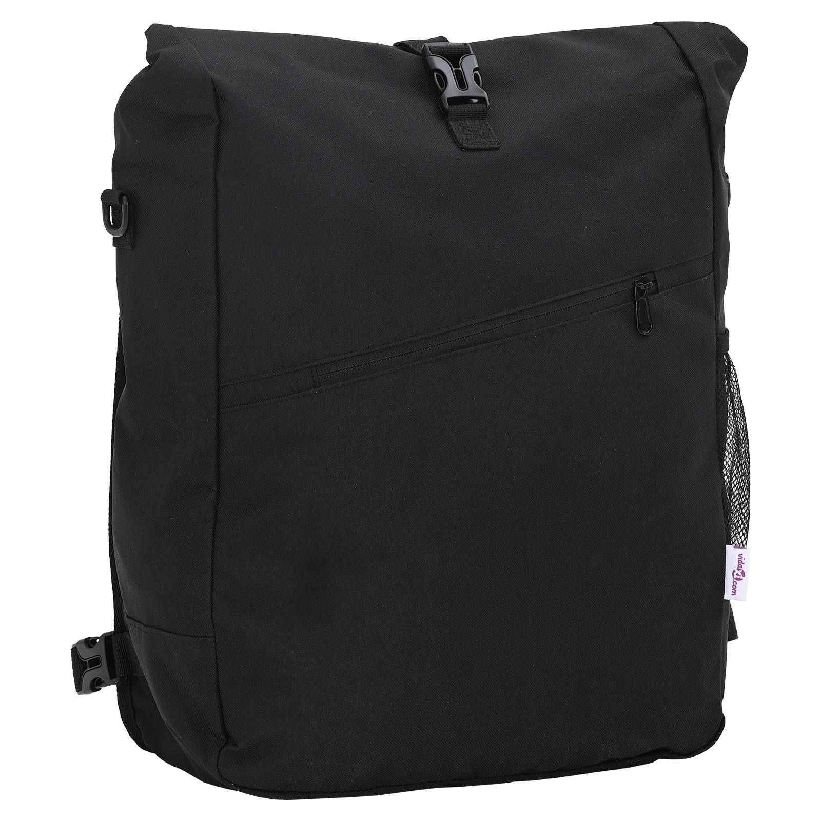 vidaXL Fahrradtasche für Gepäckträger 25 L Schwarz 33x16x48 cm