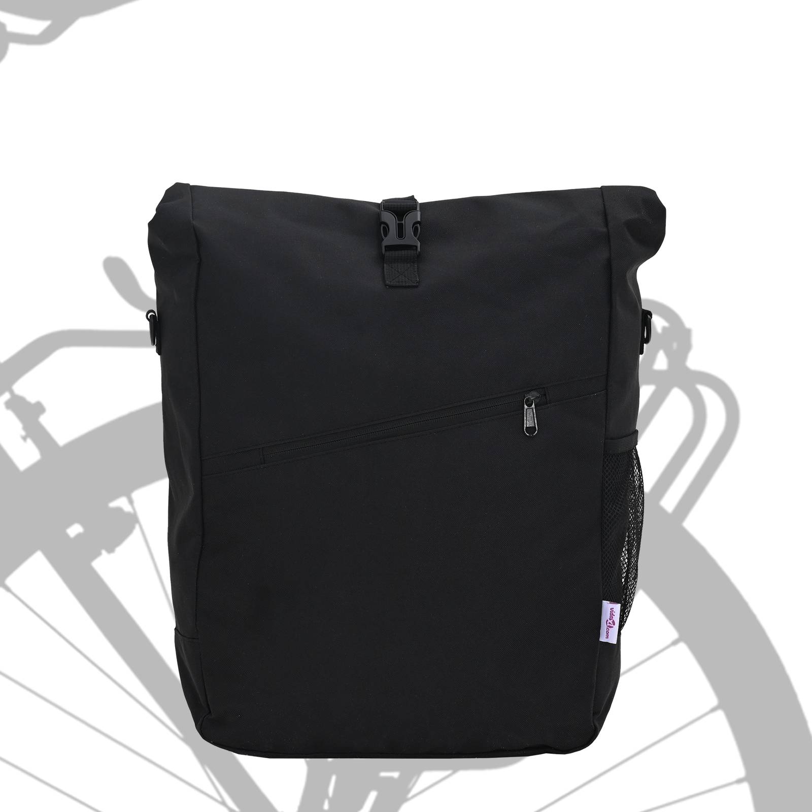 vidaXL Fahrradtasche für Gepäckträger 25 L Schwarz 33x16x48 cm