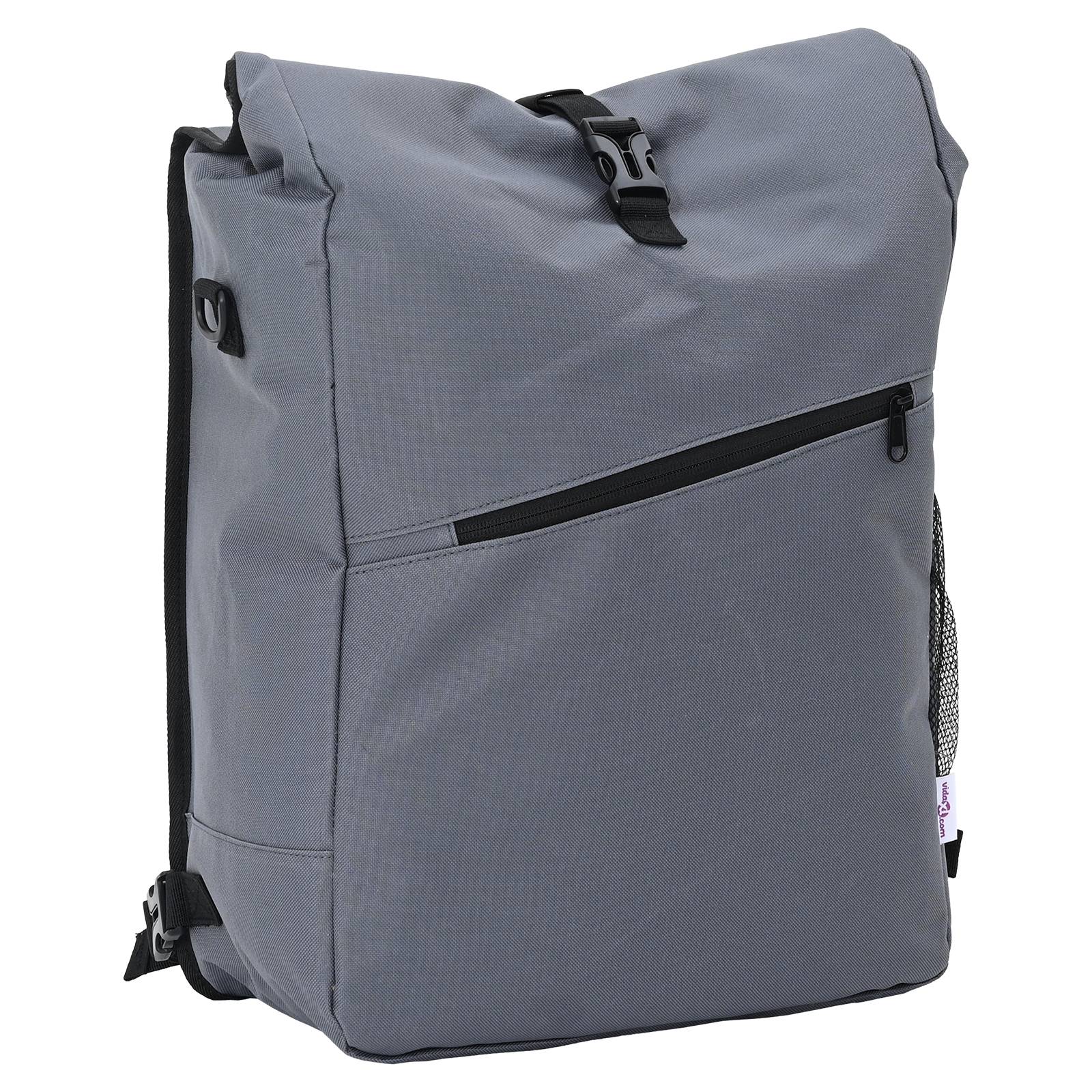 vidaXL Fahrradtasche für Gepäckträger 25 L Grau 33x16x48 cm