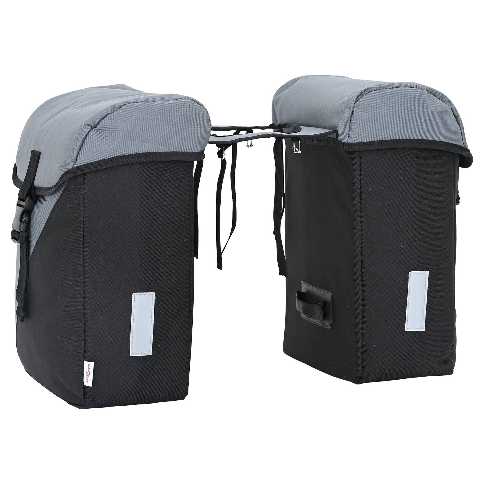 vidaXL Fahrradtasche Doppeltaschen 35L Grau