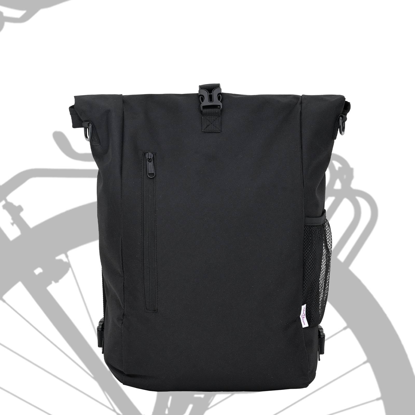 vidaXL Fahrradtasche für Gepäckträger 20 L Schwarz 31x13x58 cm