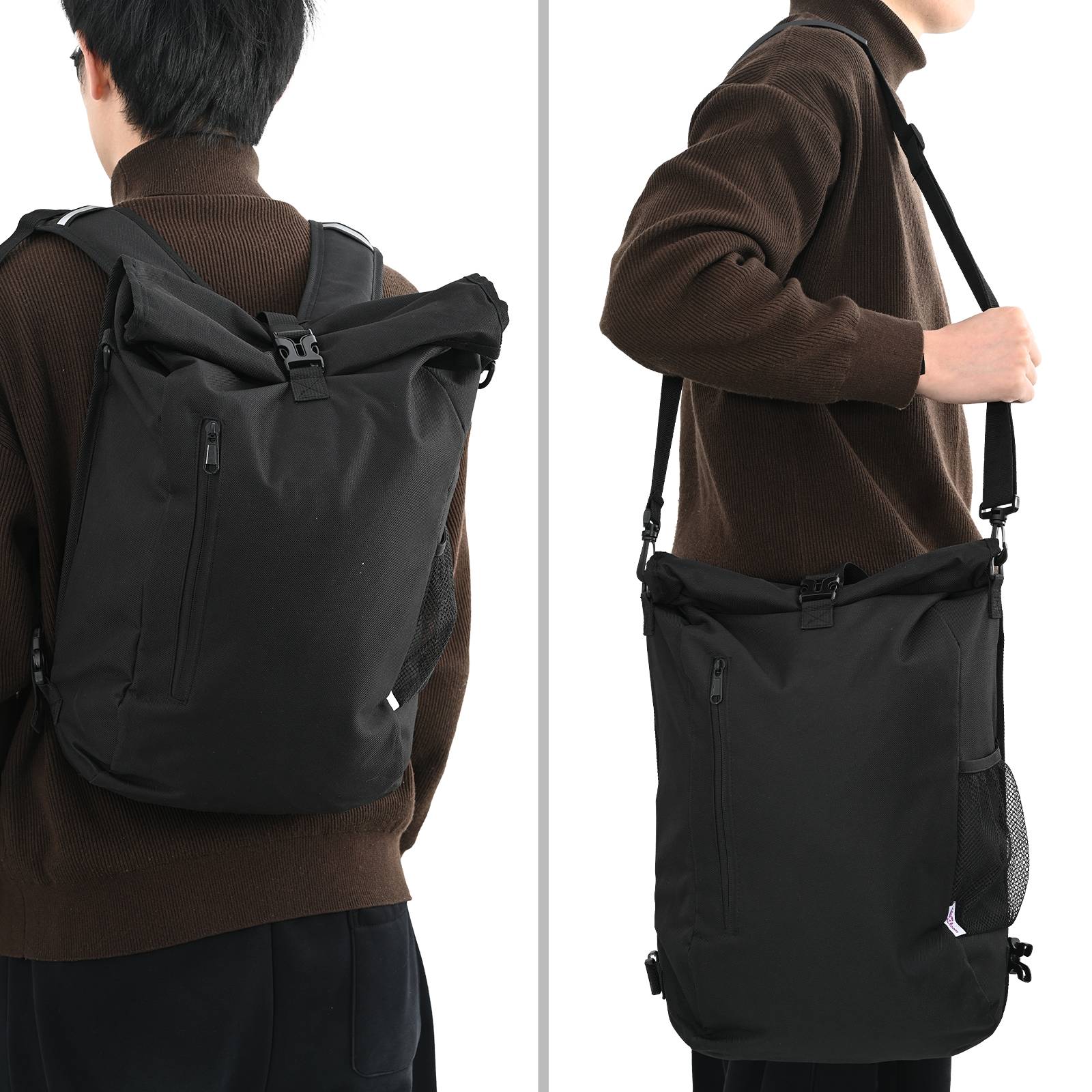 vidaXL Fahrradtasche für Gepäckträger 20 L Schwarz 31x13x58 cm