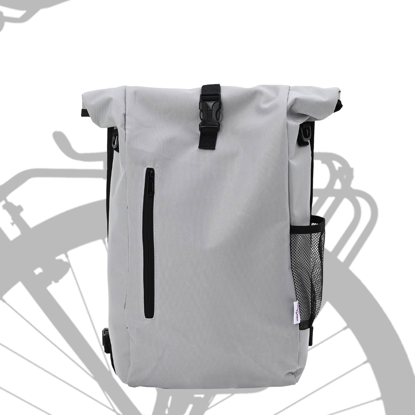 vidaXL Fahrradtasche für Gepäckträger 20 L Grau 31x13x58 cm