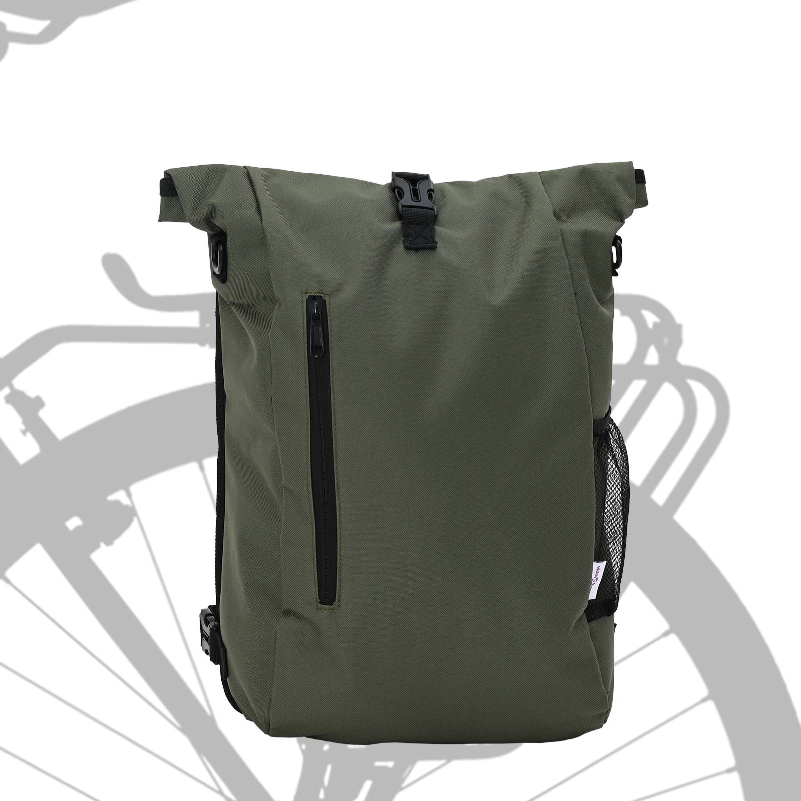 vidaXL Fahrradtasche für Gepäckträger 20 L Olivgrün 31x13x58 cm
