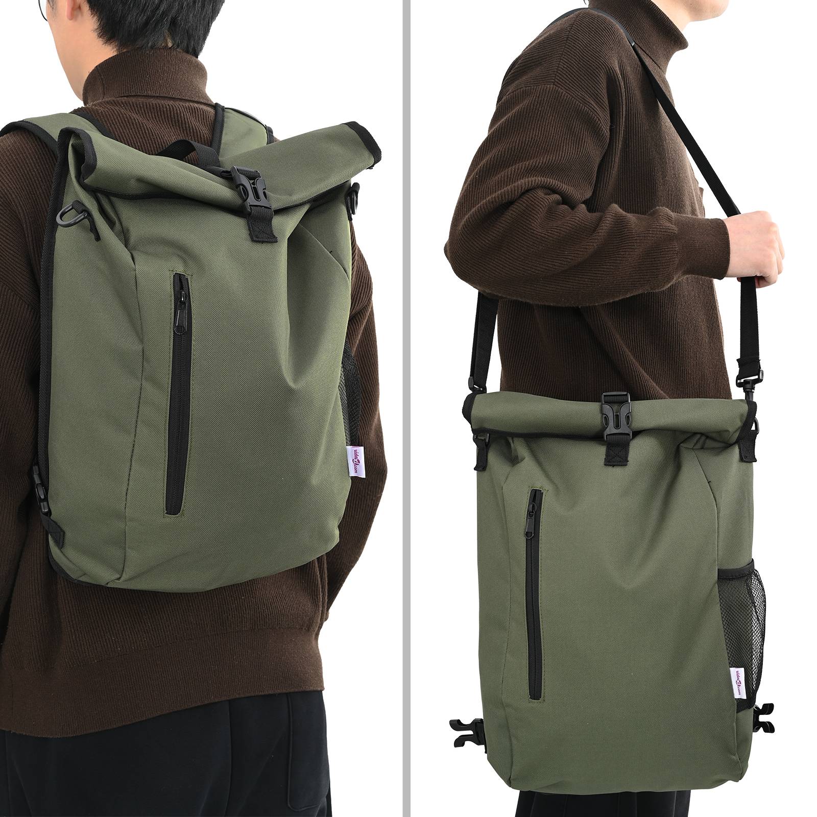 vidaXL Fahrradtasche für Gepäckträger 20 L Olivgrün 31x13x58 cm