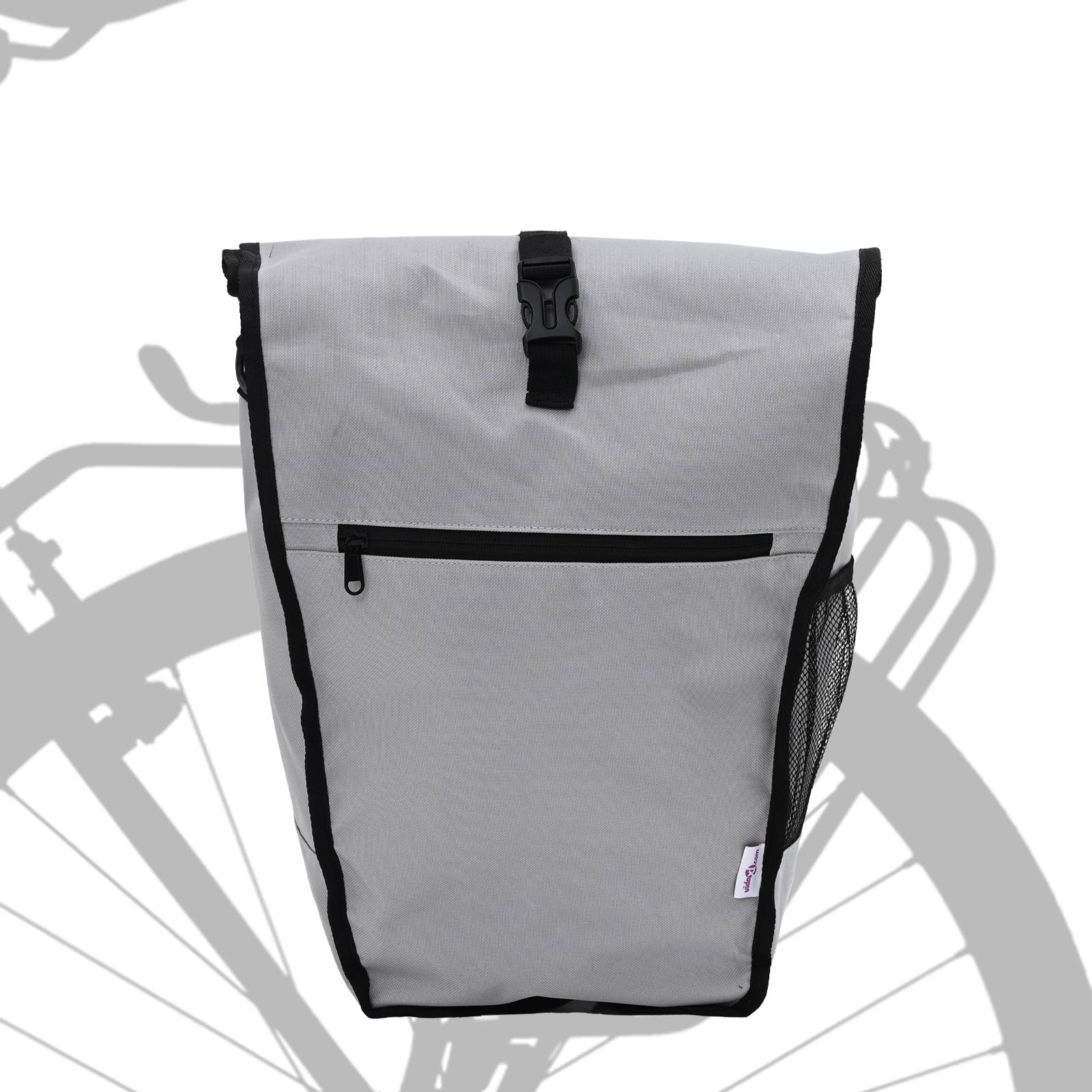 vidaXL Fahrradtasche für Pannier Rack 20 L Grau 34x16x59 cm