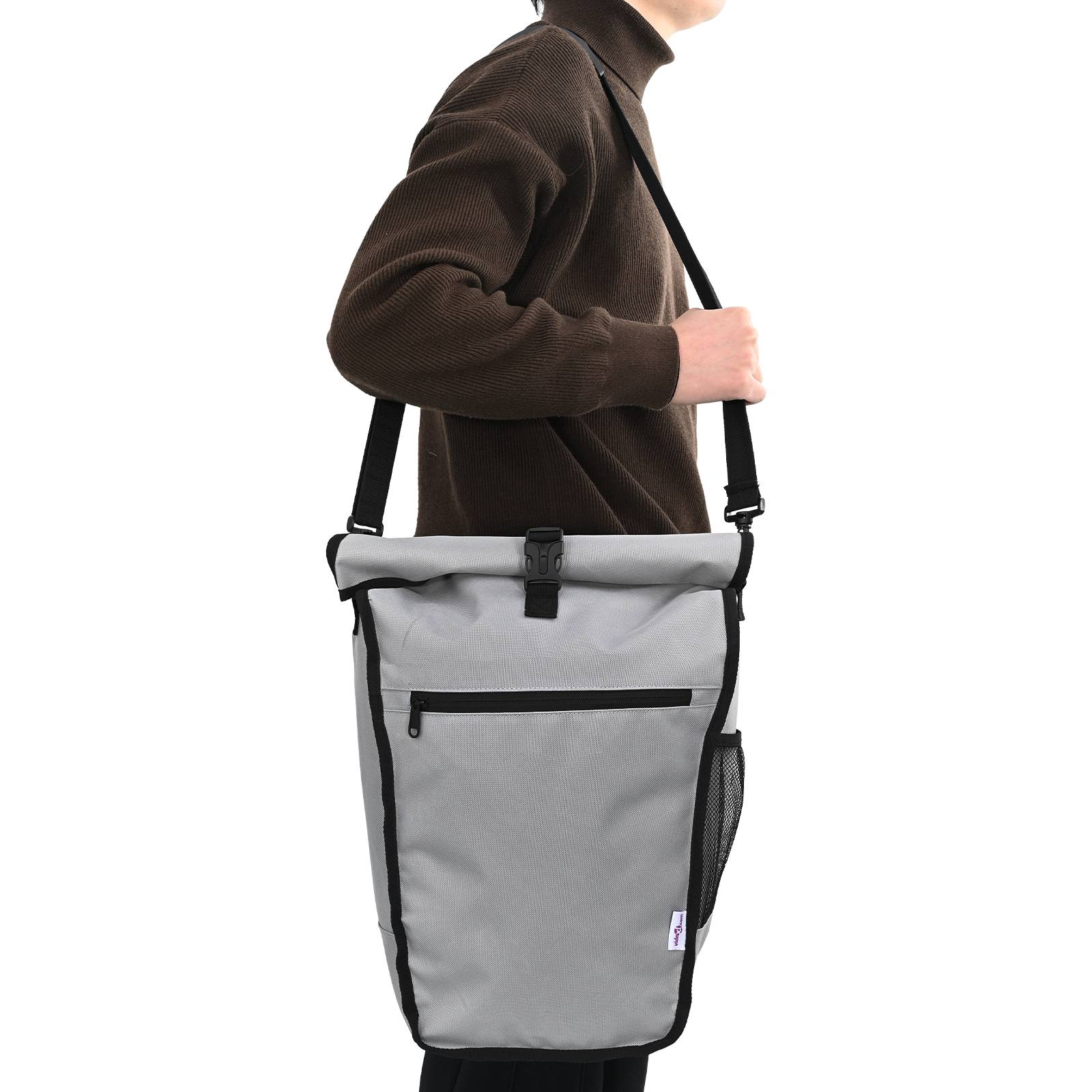 vidaXL Fahrradtasche für Pannier Rack 20 L Grau 34x16x59 cm