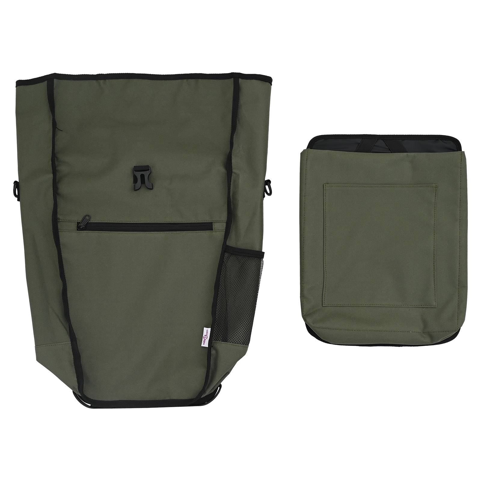 vidaXL Fahrradtasche für Gepäckträger 20 L Olivgrün 34x16x59 cm