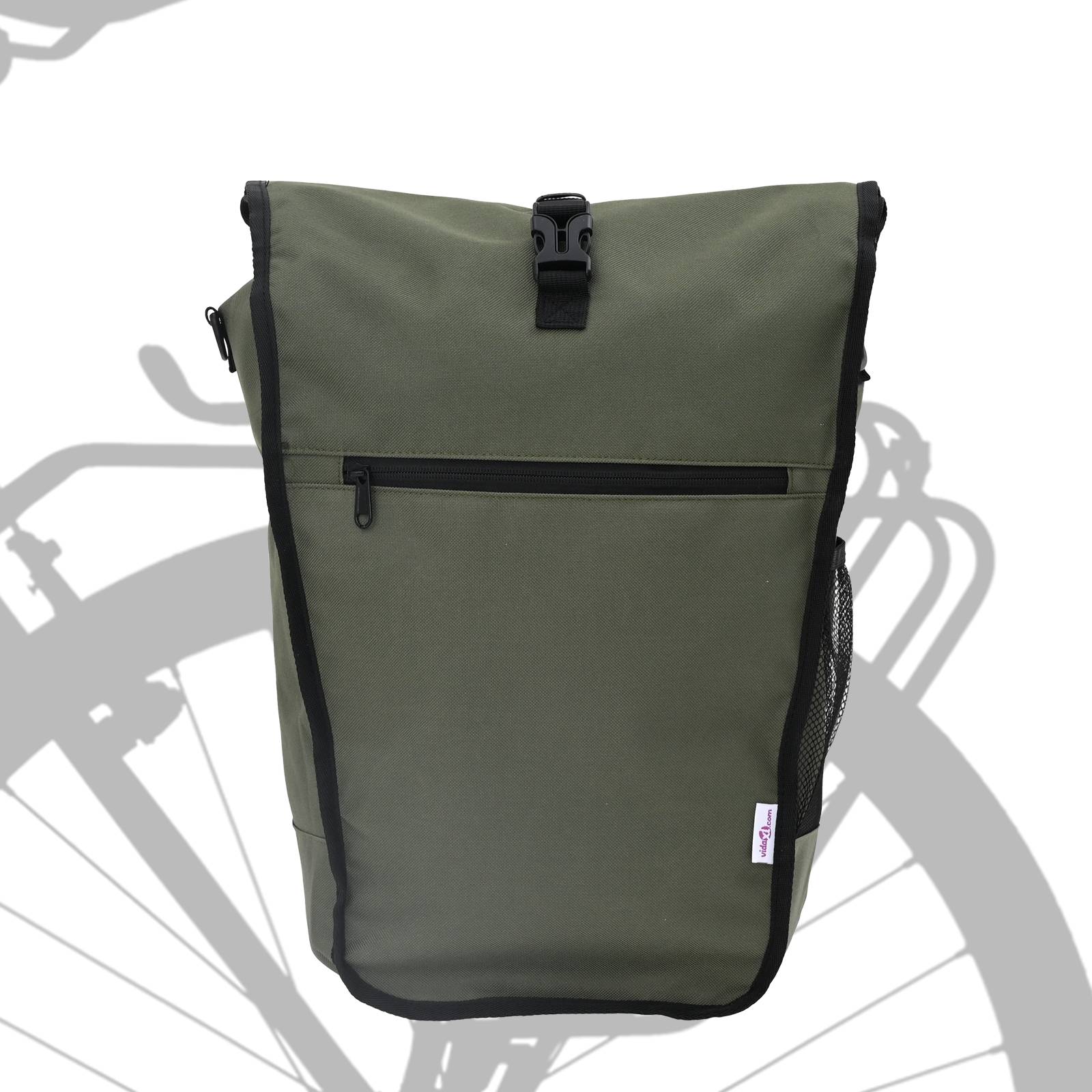 vidaXL Fahrradtasche für Gepäckträger 20 L Olivgrün 34x16x59 cm