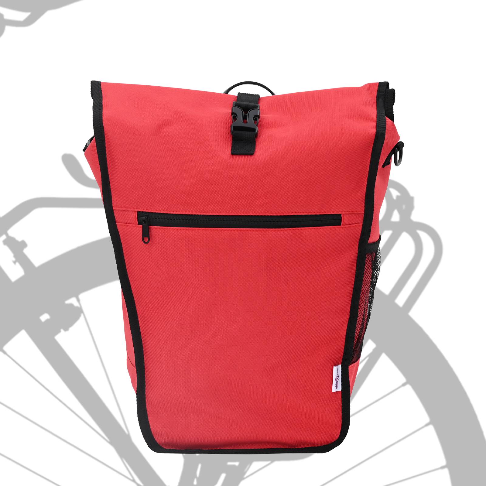 vidaXL Fahrradtasche für Pannierträger 20 L Rot 34x16x59 cm