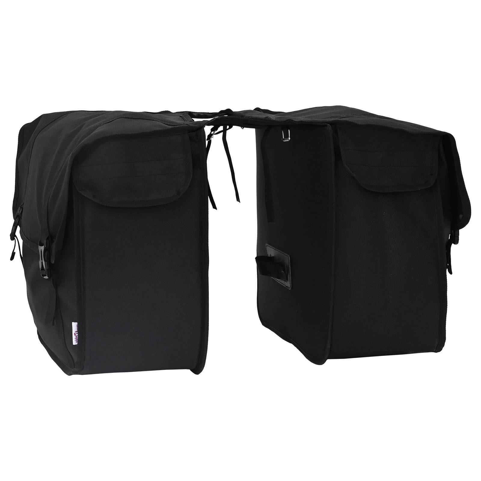 vidaXL Doppelte Fahrradtasche 48 L Schwarz