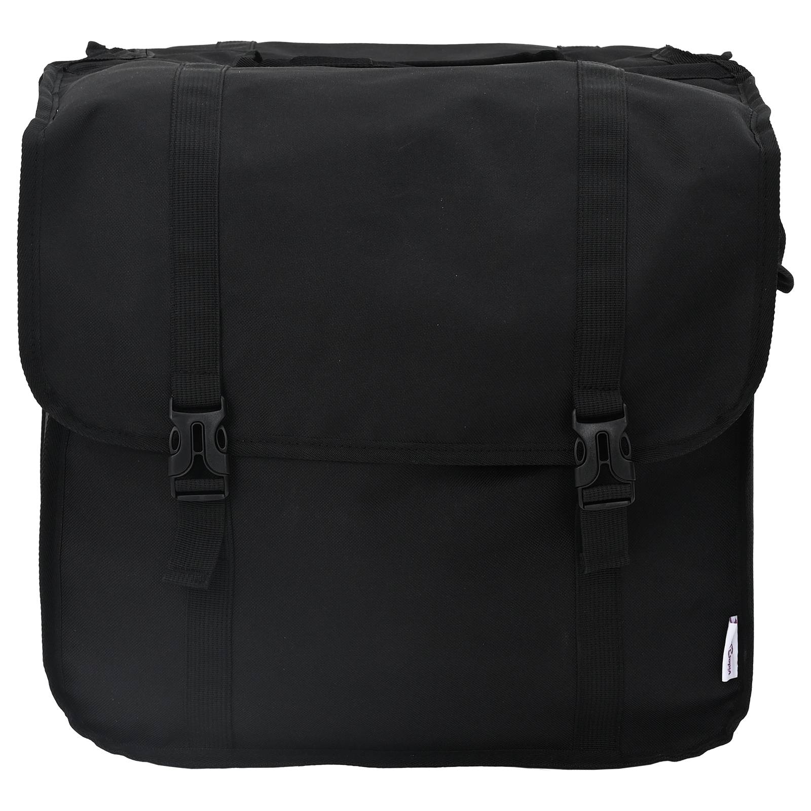 vidaXL Doppelte Fahrradtasche 48 L Schwarz