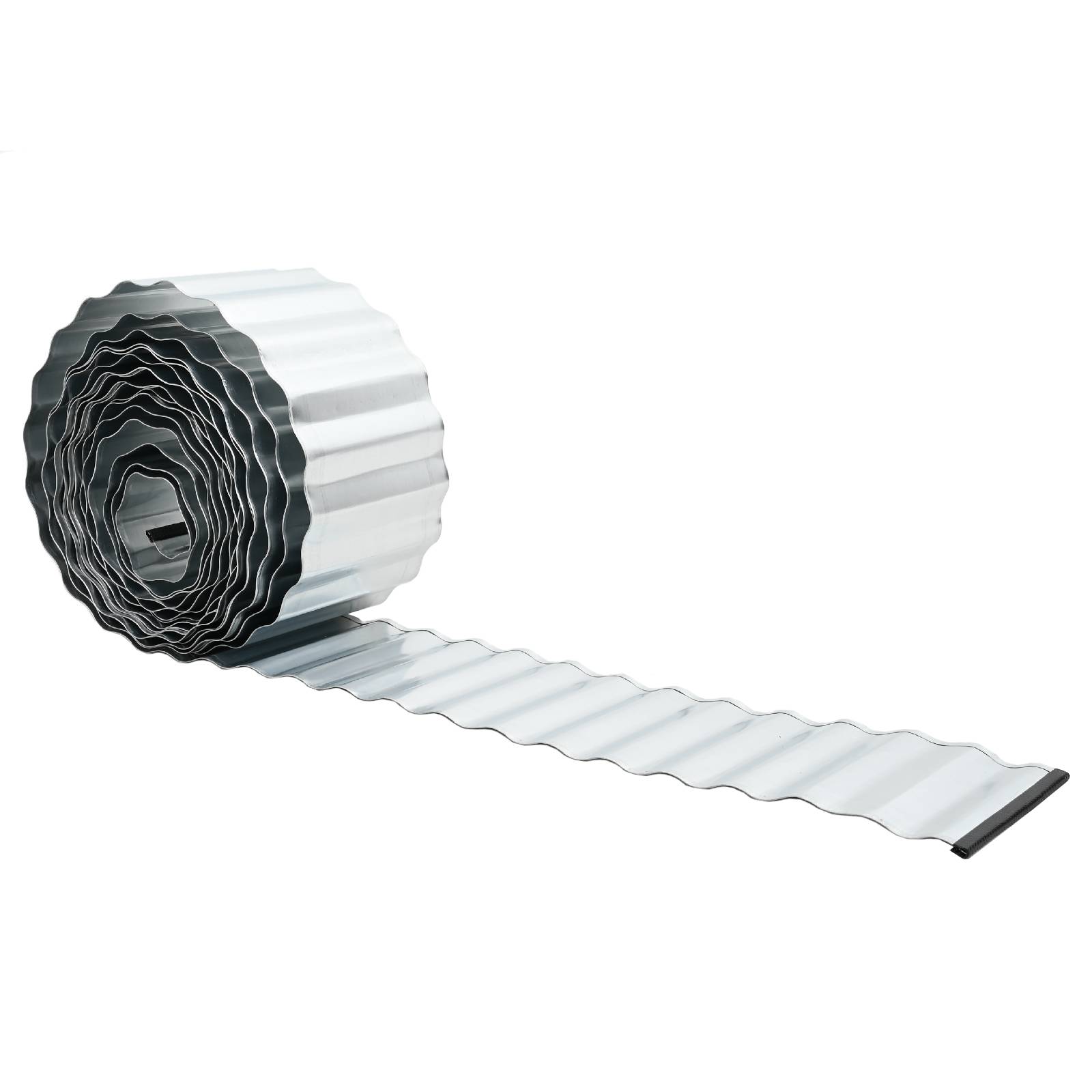 vidaXL Rasenkanten 25 cm x 10 m Wellblech Flexible verzinkter Stahl