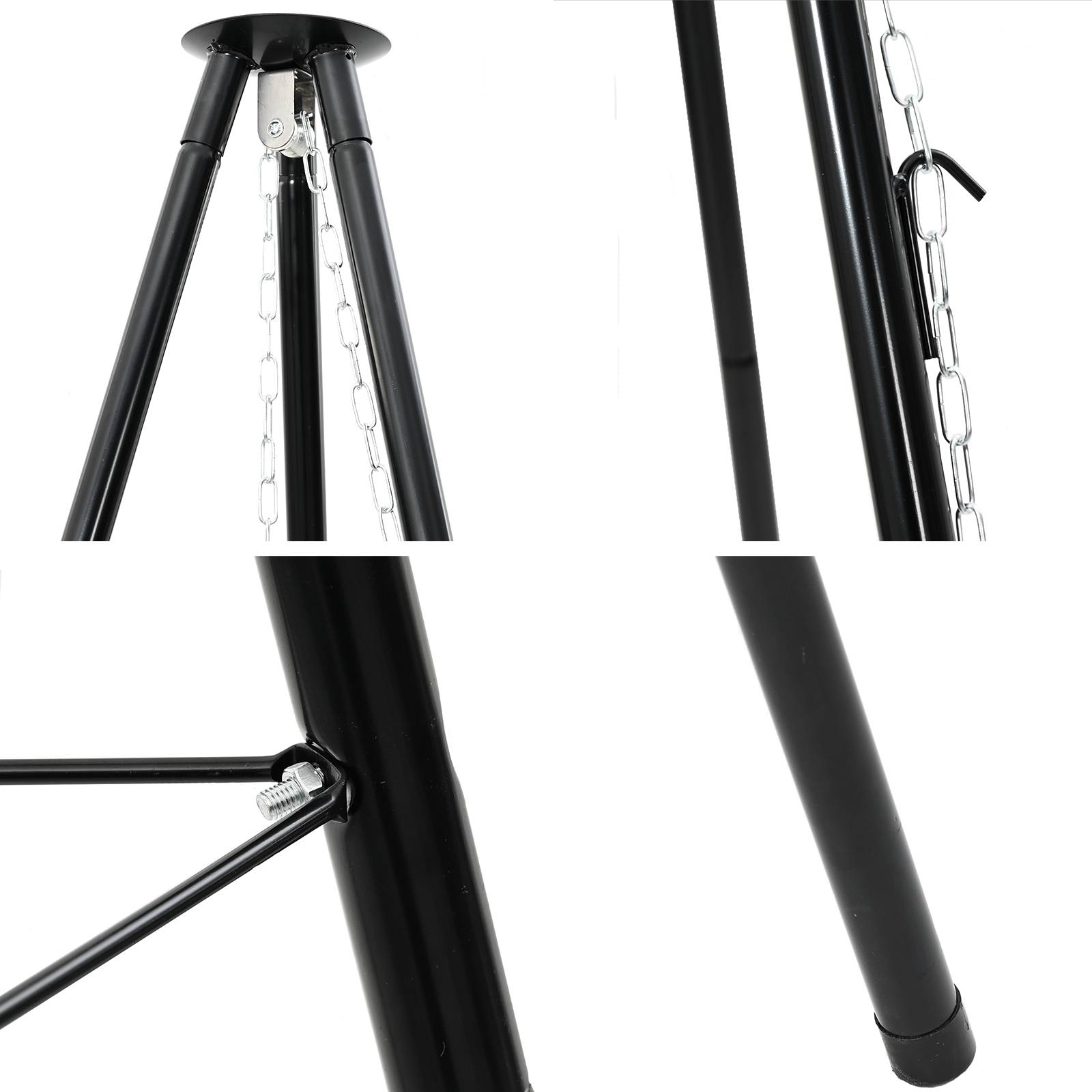 vidaXL Lagerfeuer-Koch-Dreibein 190 cm Höhe Stahl