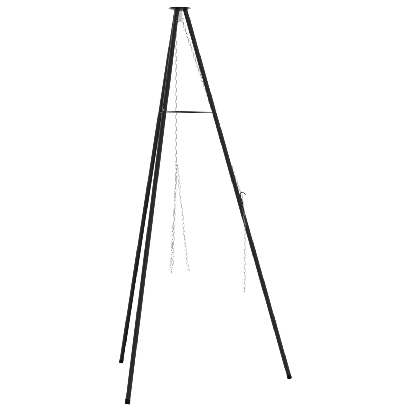 vidaXL Lagerfeuer-Koch-Dreibein 190 cm Höhe Stahl