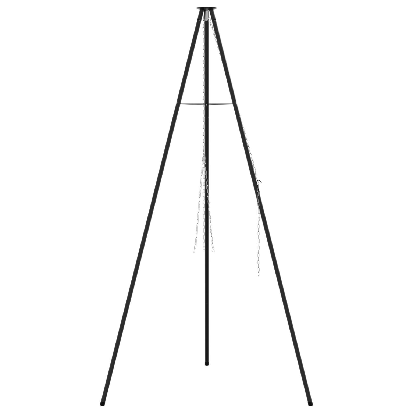 vidaXL Lagerfeuer-Koch-Dreibein 190 cm Höhe Stahl