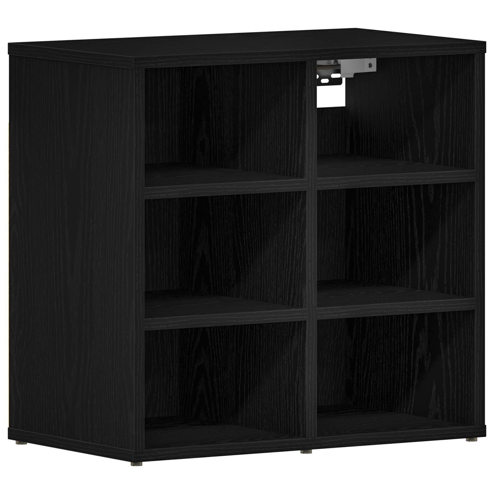 vidaXL Schuhschränke 2 Stk Schwarz Eiche 52.5x30x50 cm