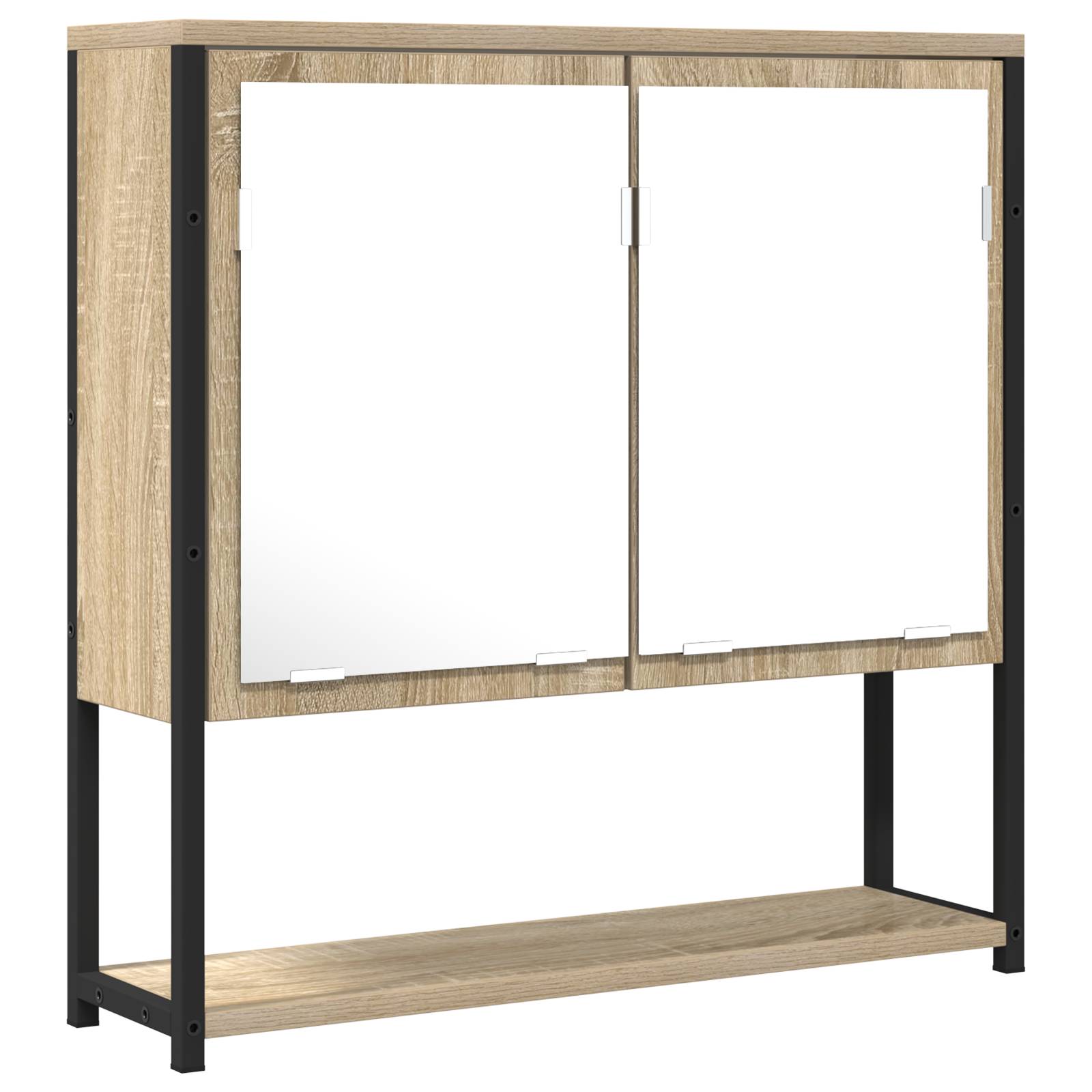 vidaXL Spiegelschrank Sonoma Eiche 60x16x60 cm Holzwerkstoff
