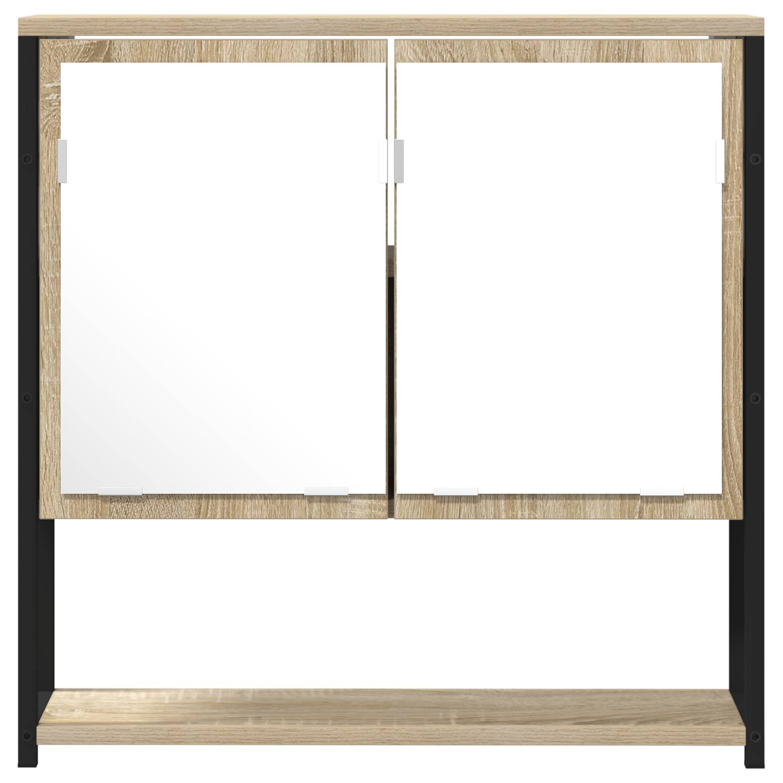 vidaXL Spiegelschrank Sonoma Eiche 60x16x60 cm Holzwerkstoff