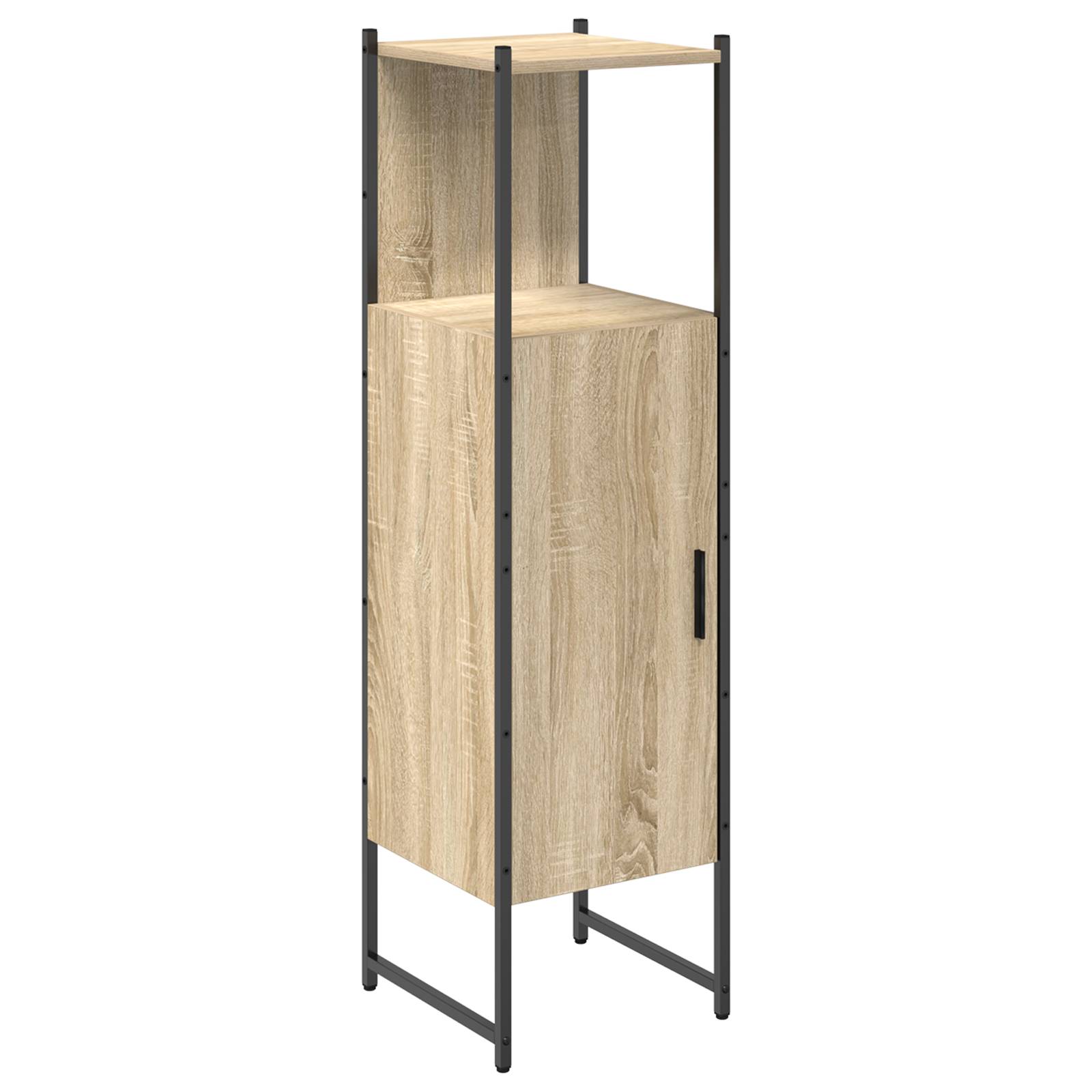 vidaXL Hoher Vorratsschrank Hell Eiche Holzwerkstoff 33 x 33 x 120,5 cm