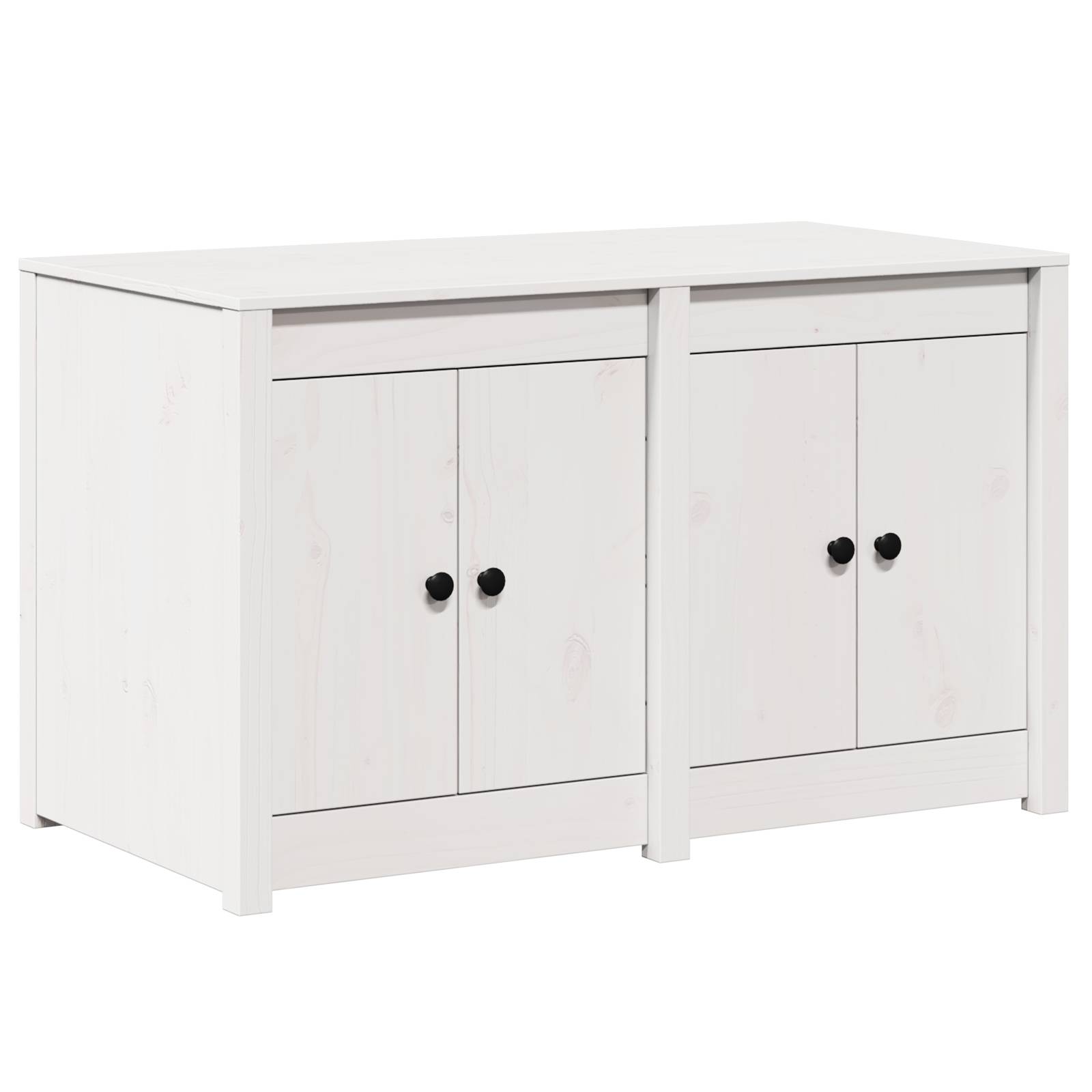 vidaXL Outdoor Küchenunterschrank Weiß 106x55x64 cm Massivholz Kiefer