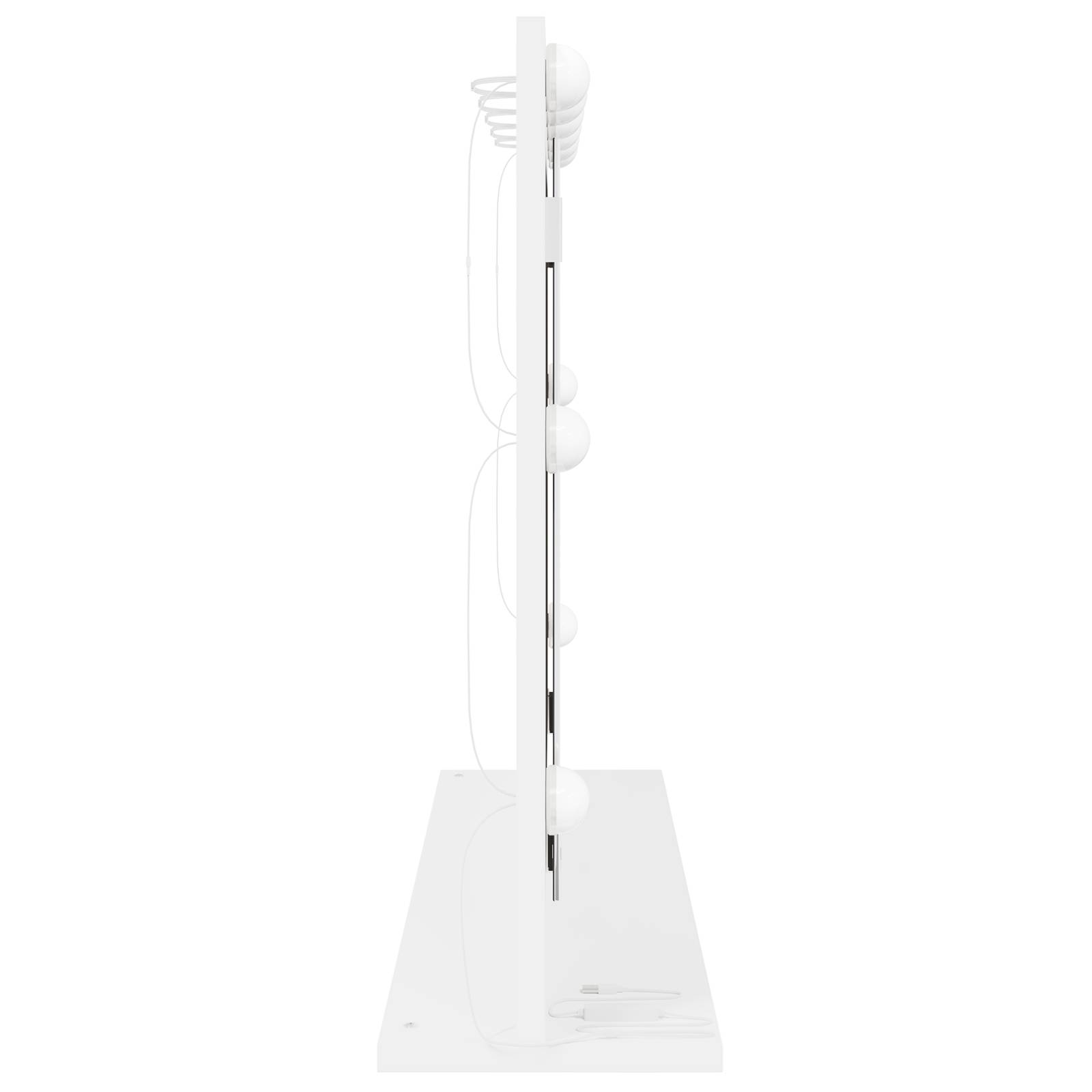 vidaXL Schminkspiegel mit LED-Lichtern Weiß 80x55x18 cm
