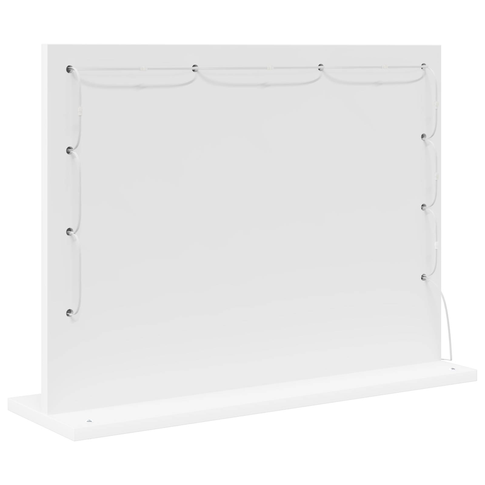 vidaXL Badezimmerspiegel mit LED-Lichtern Weiß 60x45x18 cm