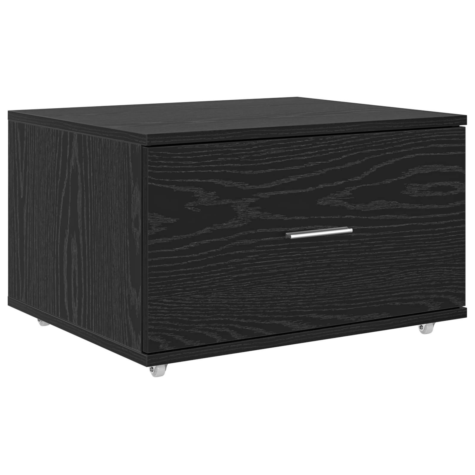 vidaXL Schubladenschrank Schwarz-Eiche Holzwerkstoff Kompakt