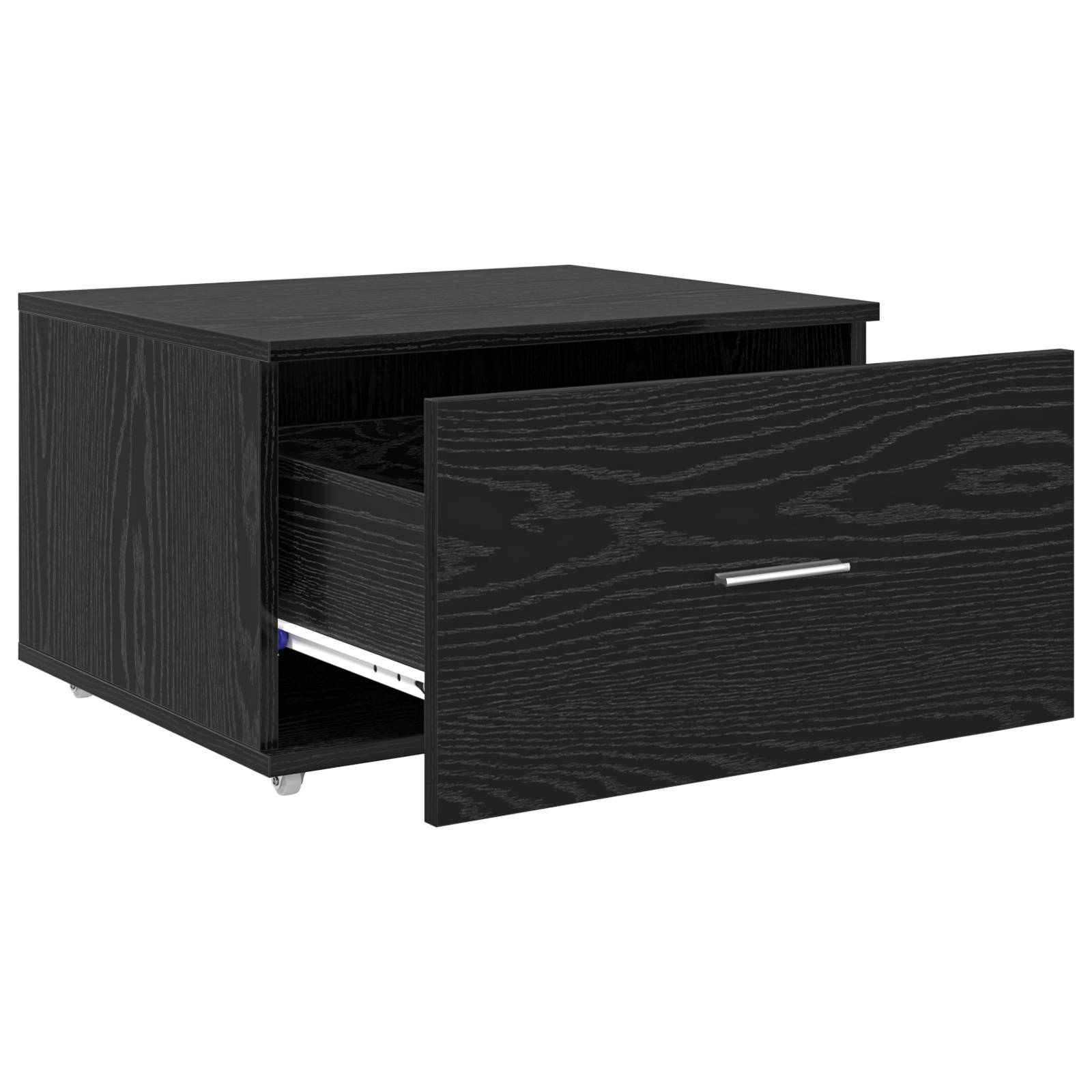 vidaXL Schubladenschrank Schwarz-Eiche Holzwerkstoff Kompakt