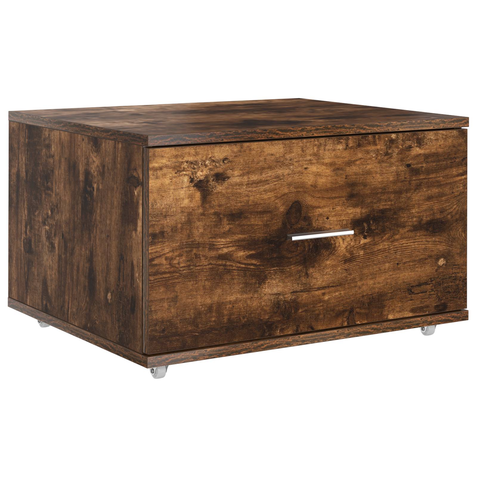 vidaXL Schubladenschrank Geräucherte Eiche MDF mit Furnier