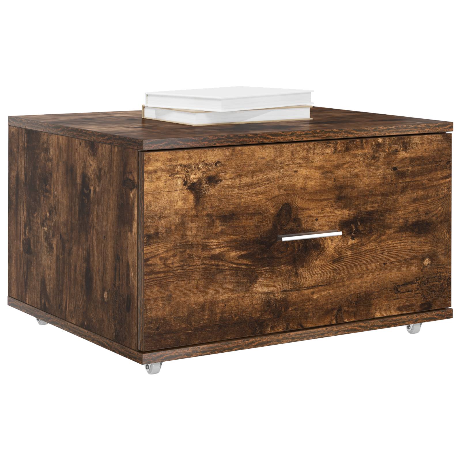 vidaXL Schubladenschrank Geräucherte Eiche MDF mit Furnier