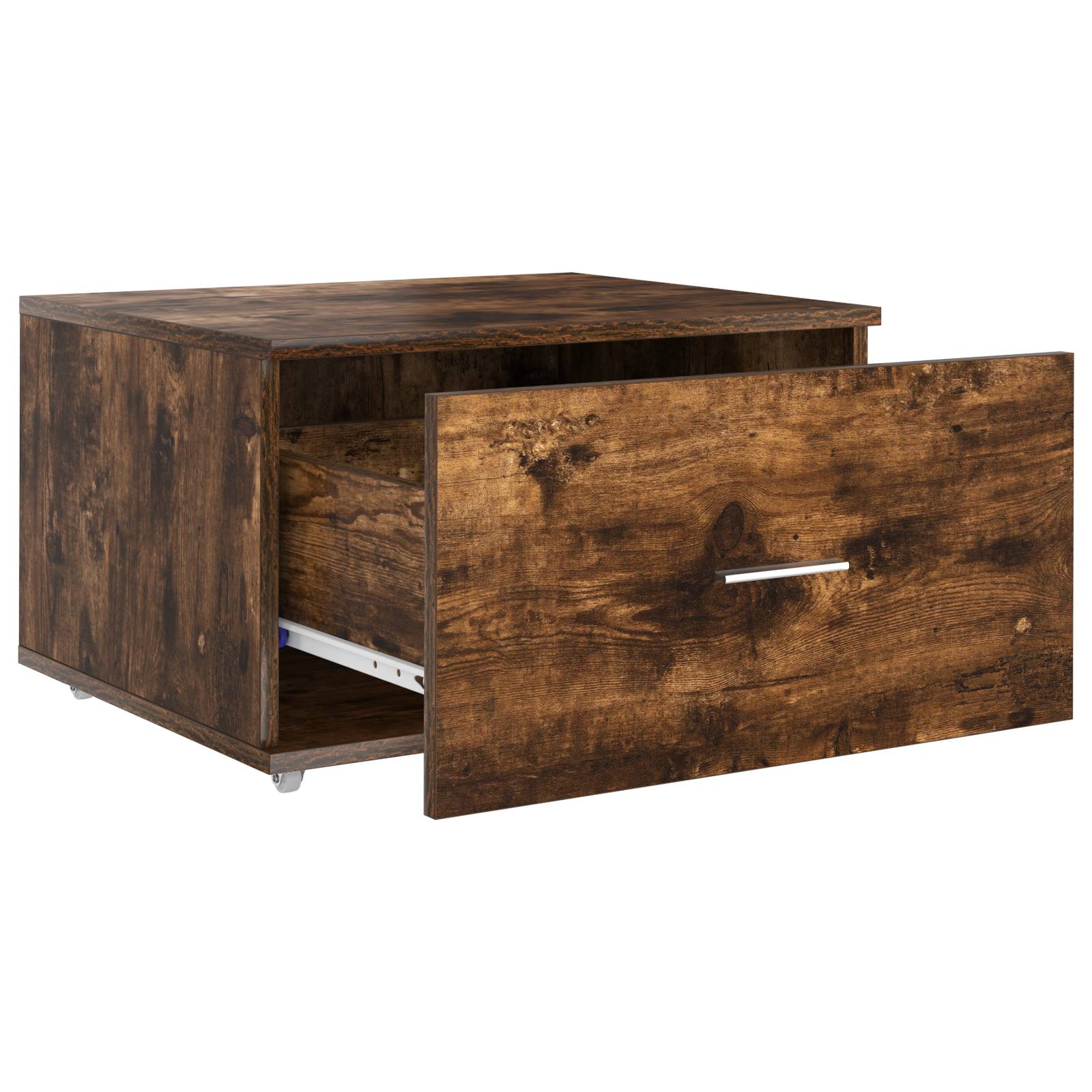 vidaXL Schubladenschrank Geräucherte Eiche MDF mit Furnier
