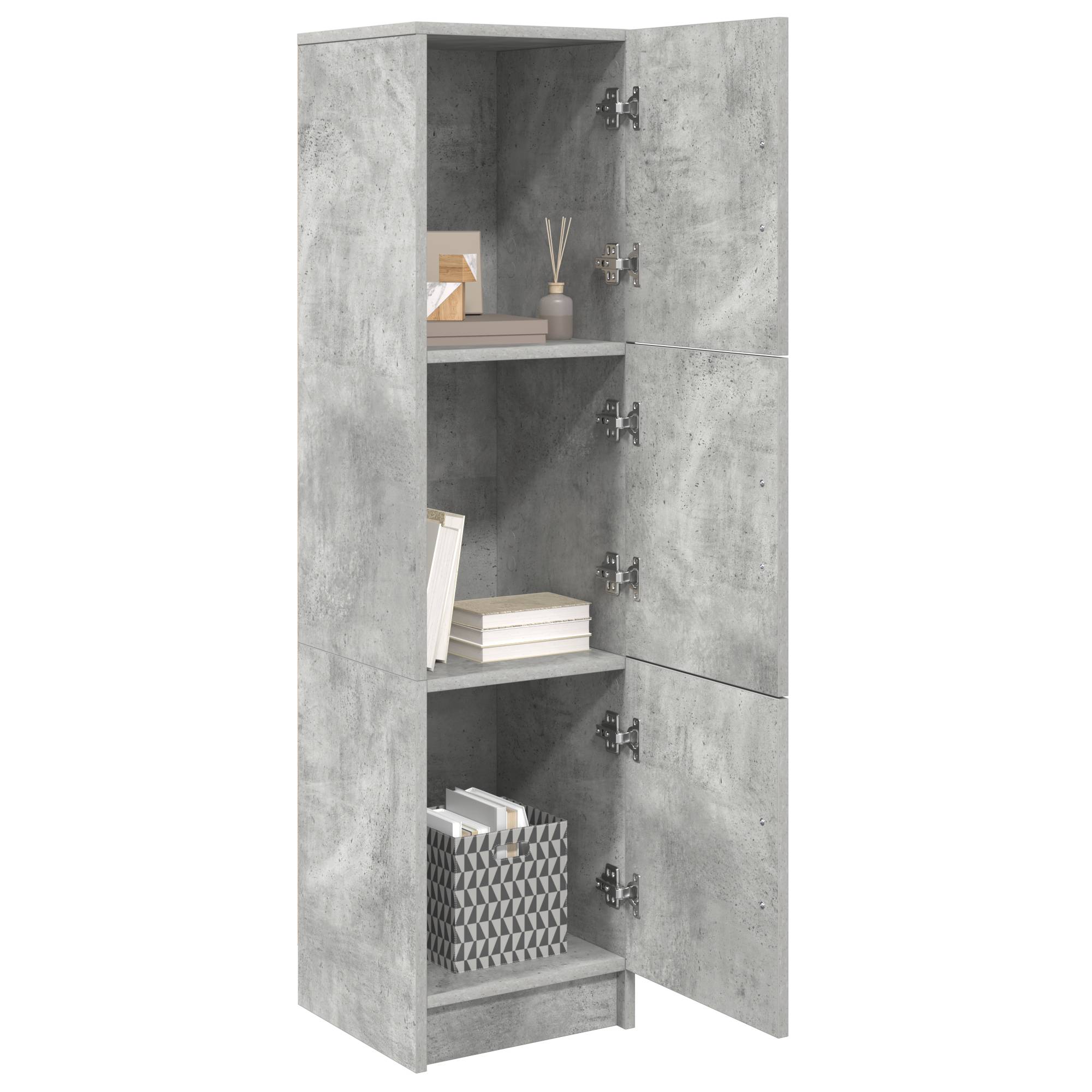 vidaXL Graues Sideboard Beton Grau Spanplatte Groß Sideboard