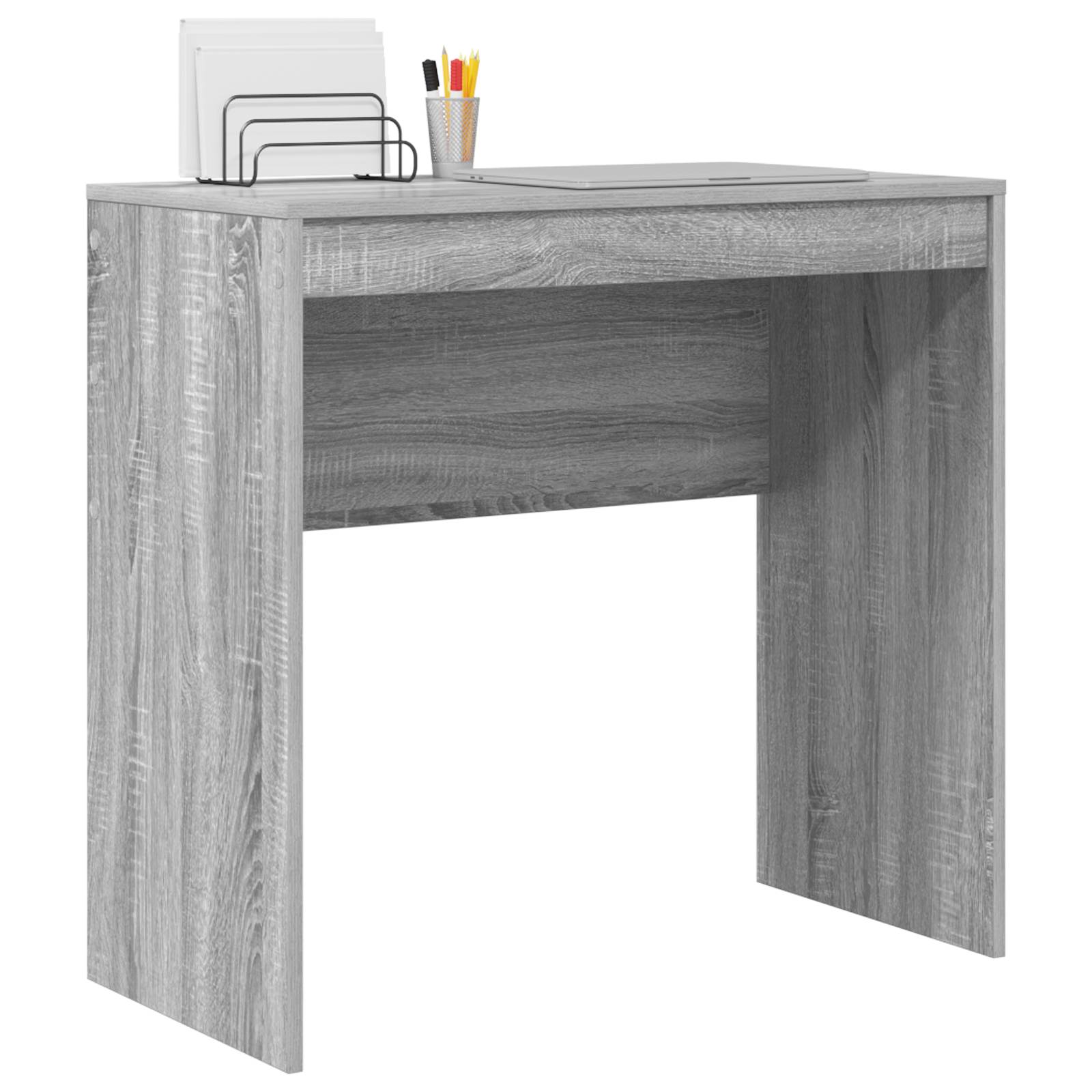vidaXL Schreibtisch Grau Sonoma Holzwerkstoff 80 x 40 x 76 cm Einfach