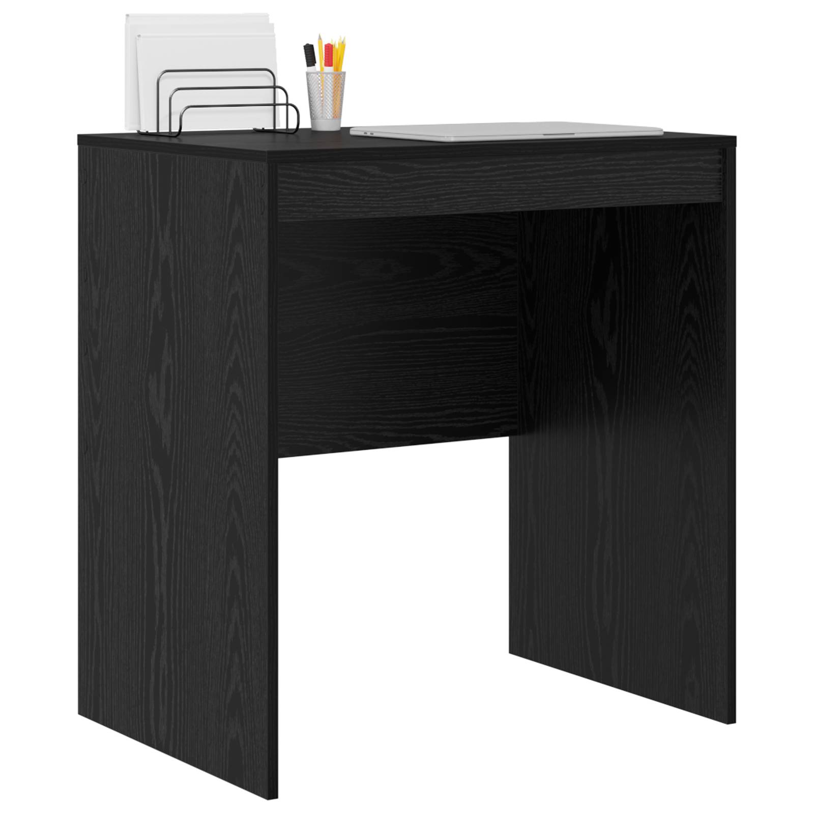 vidaXL Schreibtisch Schwarzes Eichenholz Holzwerkstoff 70 x 50 x 76 cm