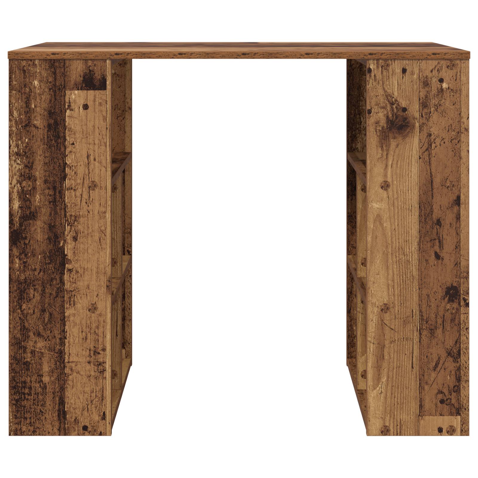 vidaXL Eckschreibtisch Old Wood Massivholz Altholz Mittel
