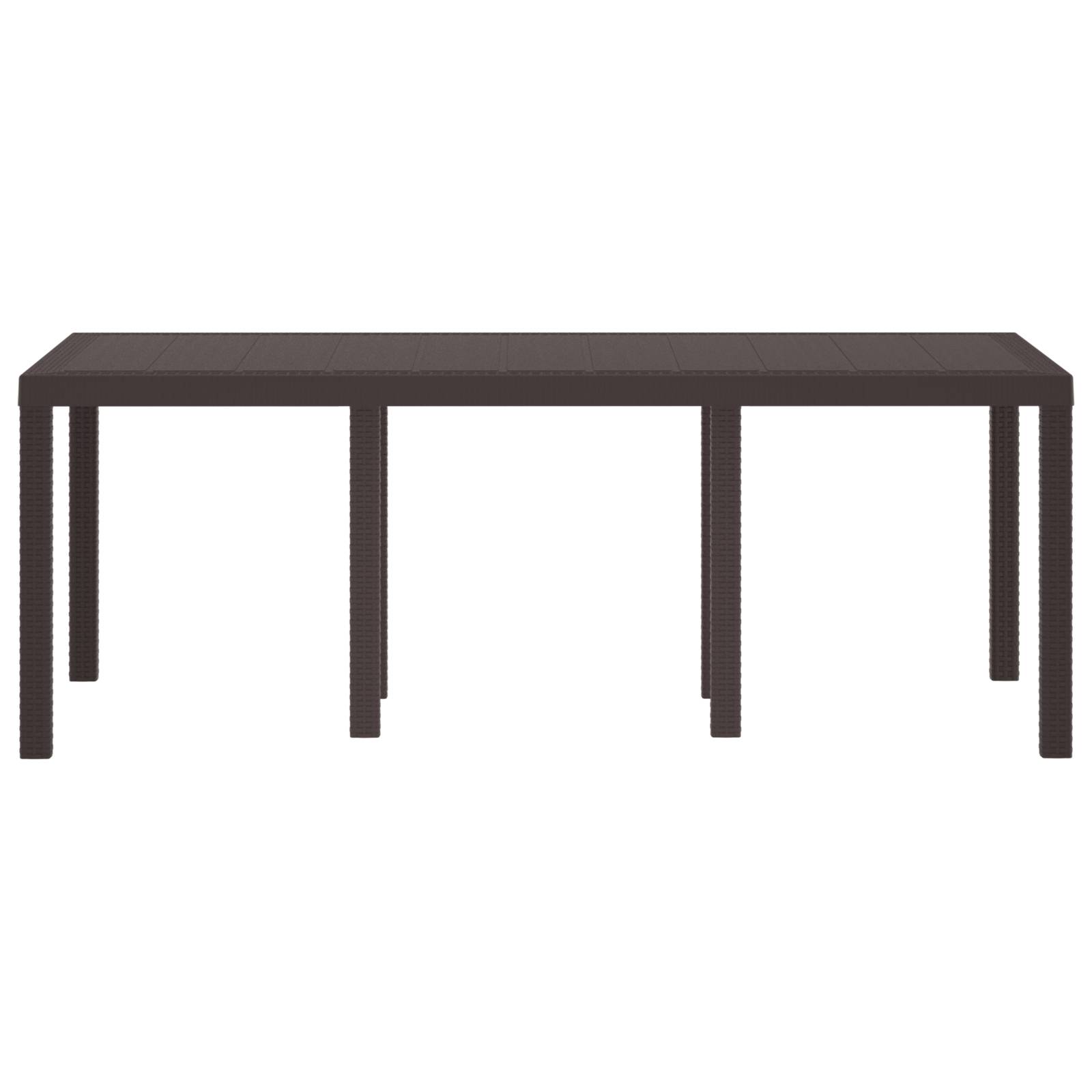 vidaXL Gartentisch Braun 200x100x73 cm Poly Rattan