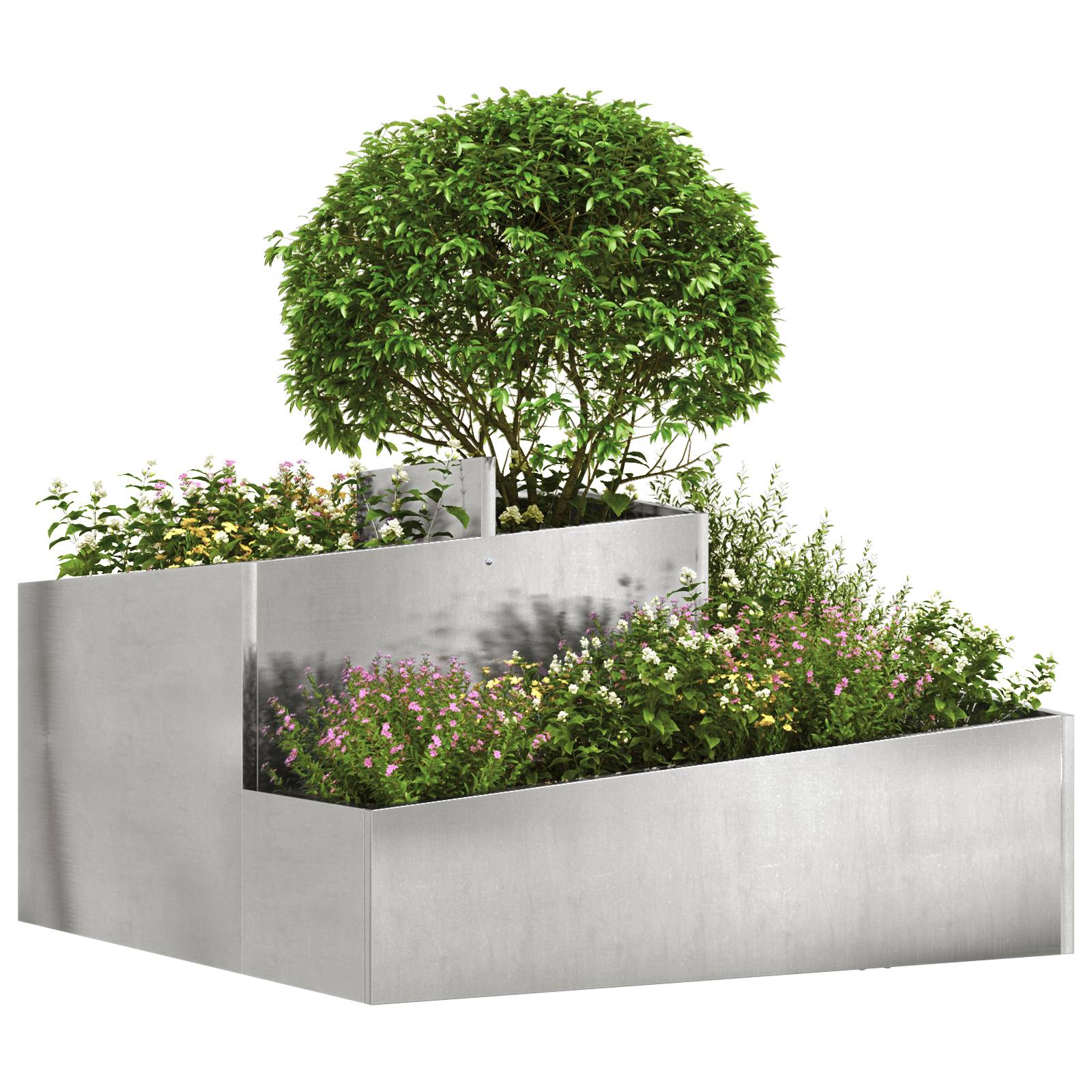vidaXL Pflanzer 80x80x50 cm Edelstahl