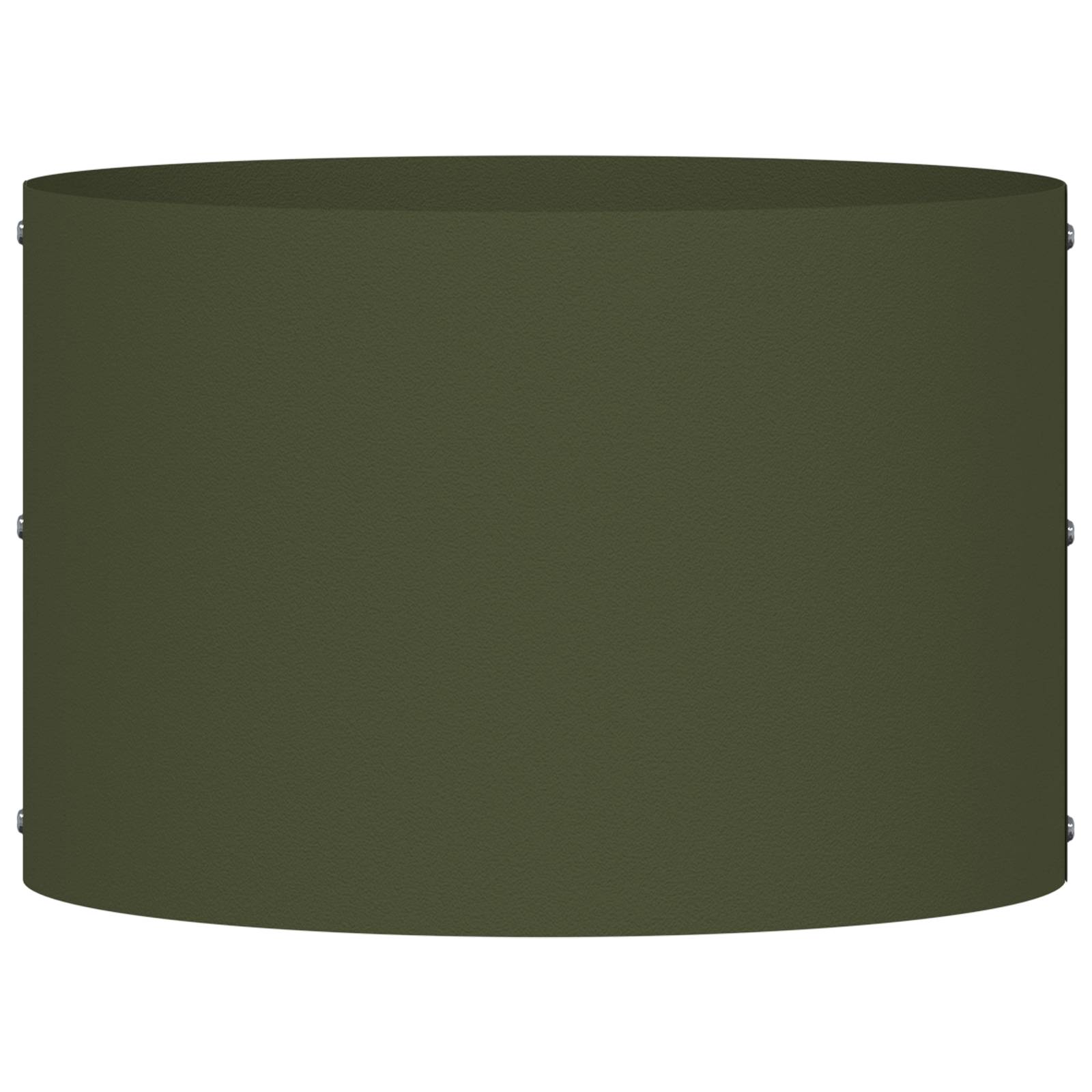 vidaXL Olivgrüner Metalltopf Olivgrün Metall Mittel Pflanzer